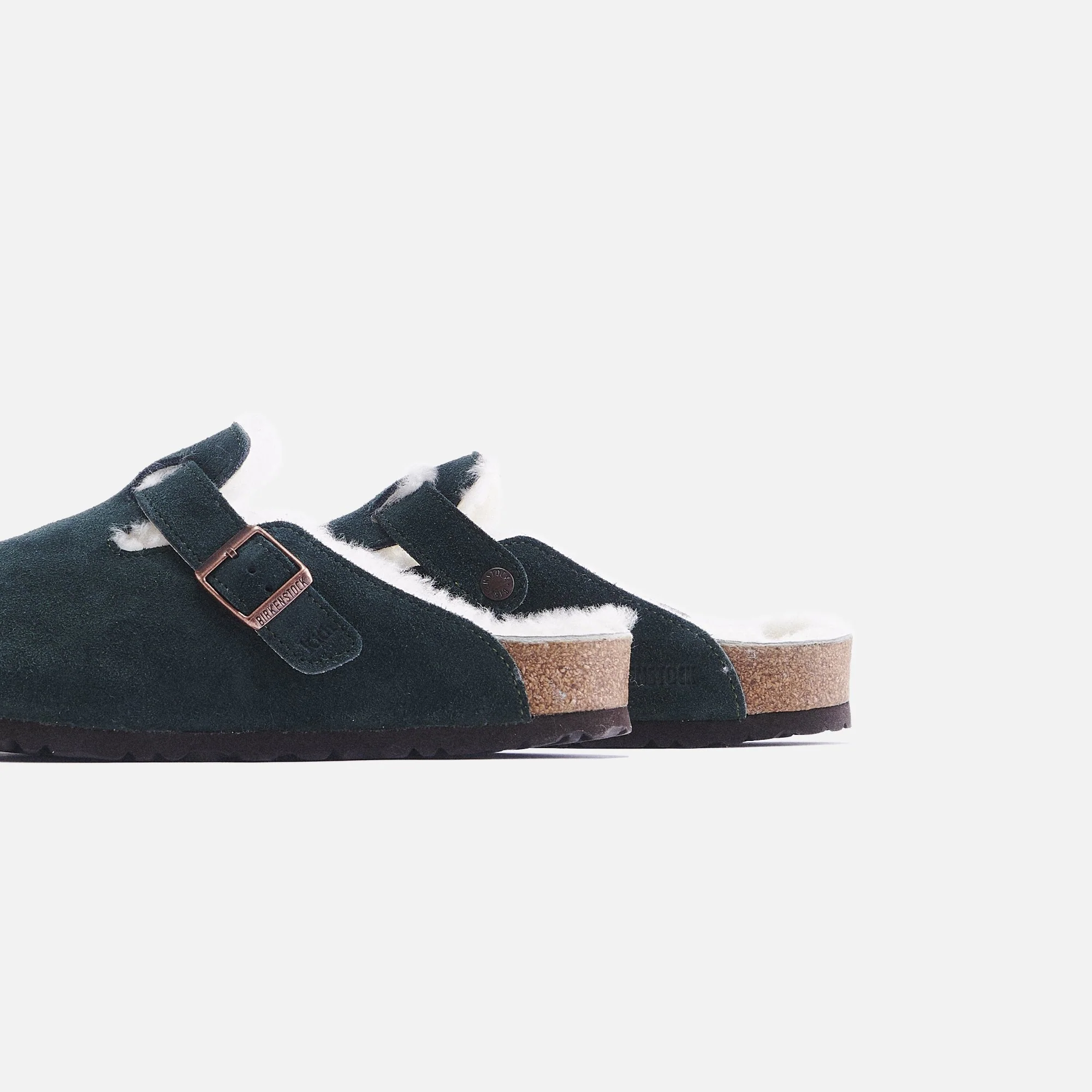 Kith Women for Birkenstock Boston Shearling - Scarab Green - Image 8