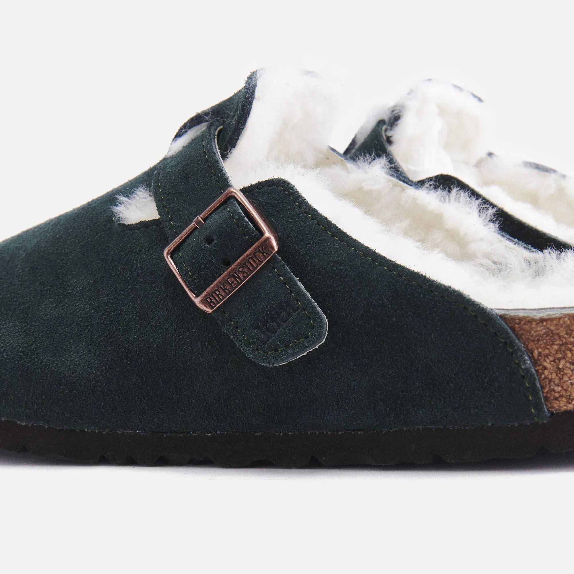 Kith Women for Birkenstock Boston Shearling - Scarab Green - Image 9
