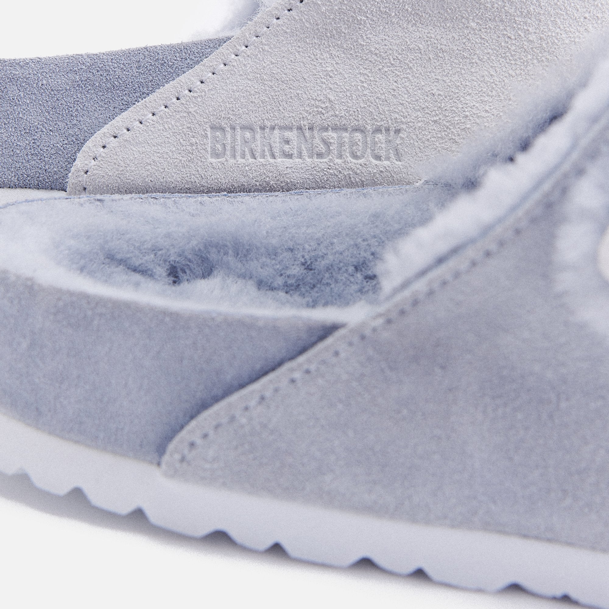 Kith Women for Birkenstock Arizona Shearling - Pearl Blue / Marshmallow - Image 6