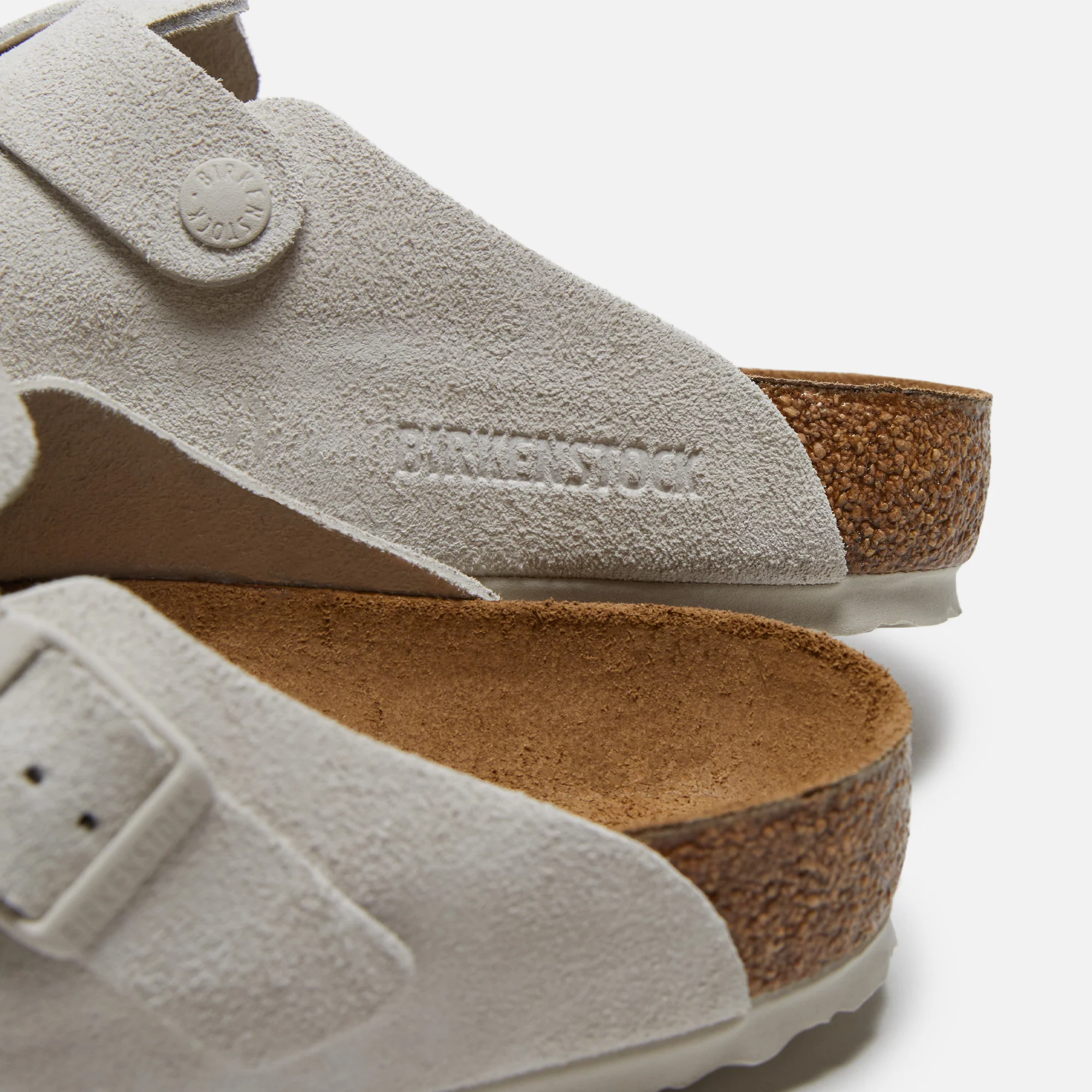 Birkenstock Boston Antique Suede - White - Image 7