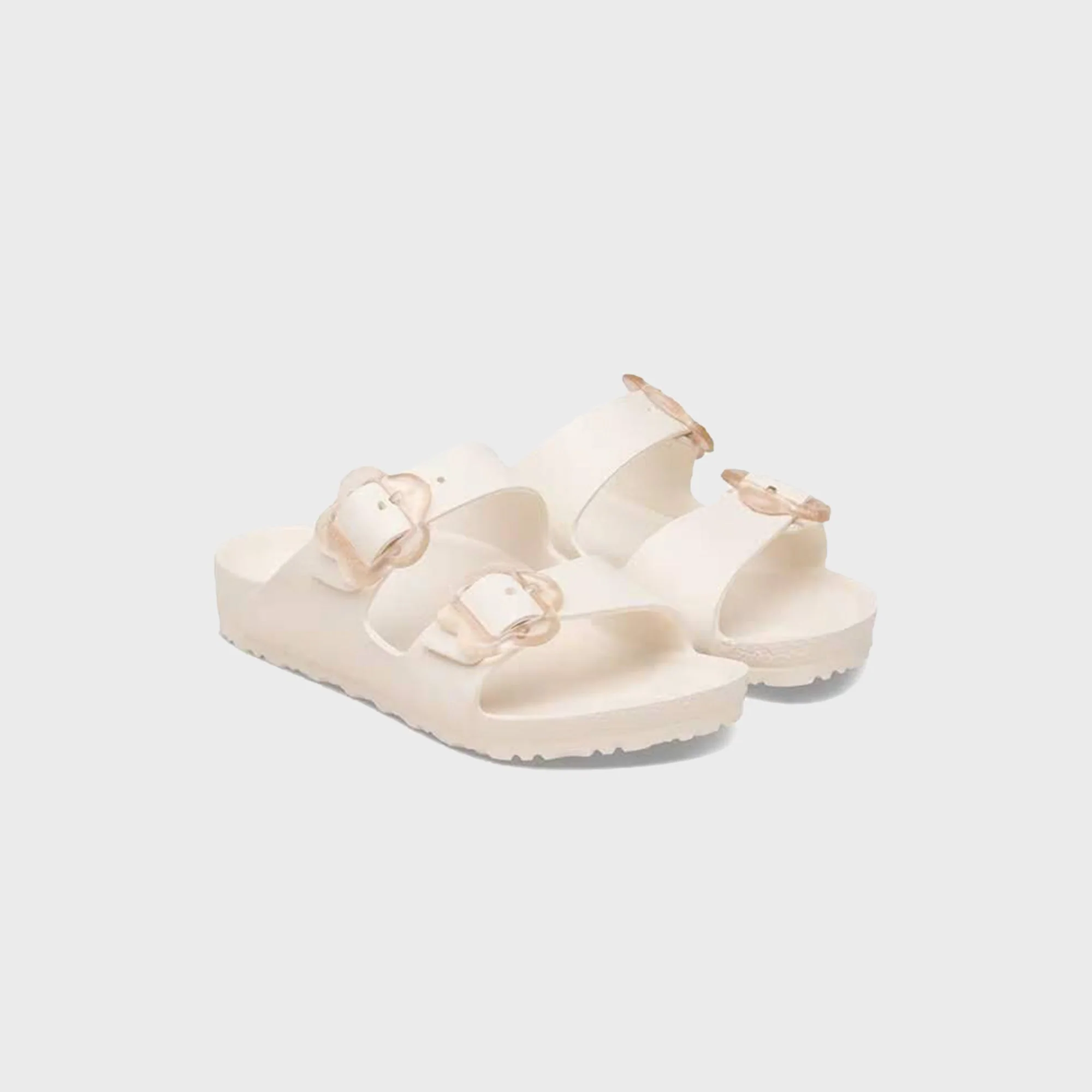 Birkenstock Kids Arizona EVA Flower Buckle - Eggshell - Image 2