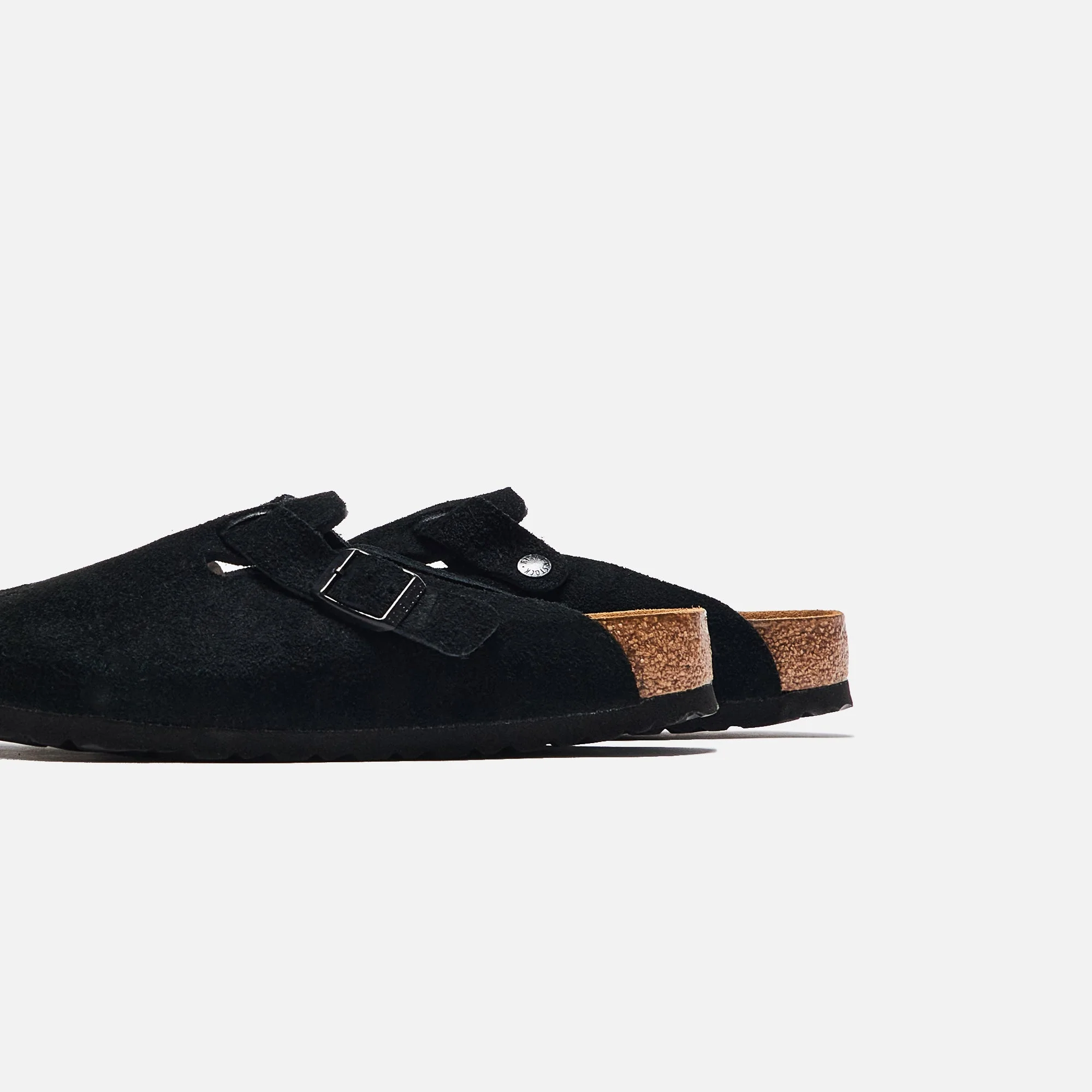Birkenstock Boston Soft Footbed - Black Suede - Image 4