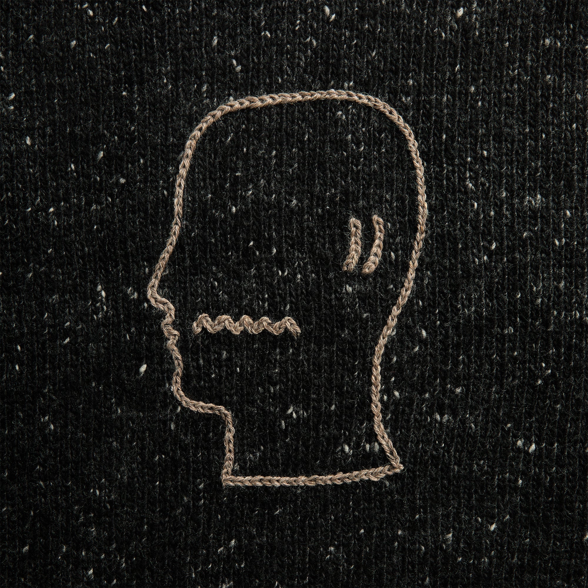 Brain Dead Logohead Alpaca Crewneck Sweater - Charcoal - Image 3