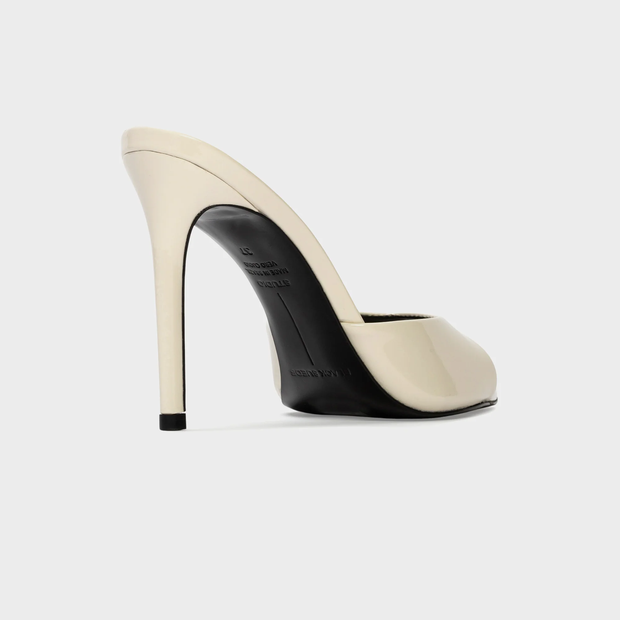 Black Suede Studio Brea 100 Patent Leather - Coconut - Image 5