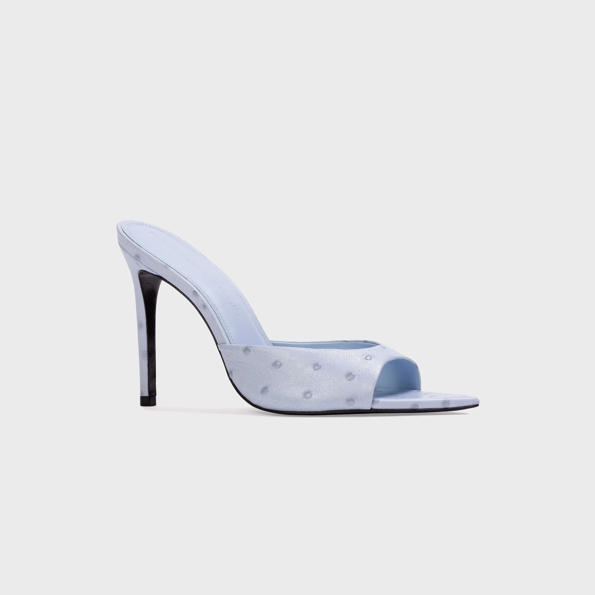Black Suede Studio Brea - Sky Ostrich Leather - Image 2