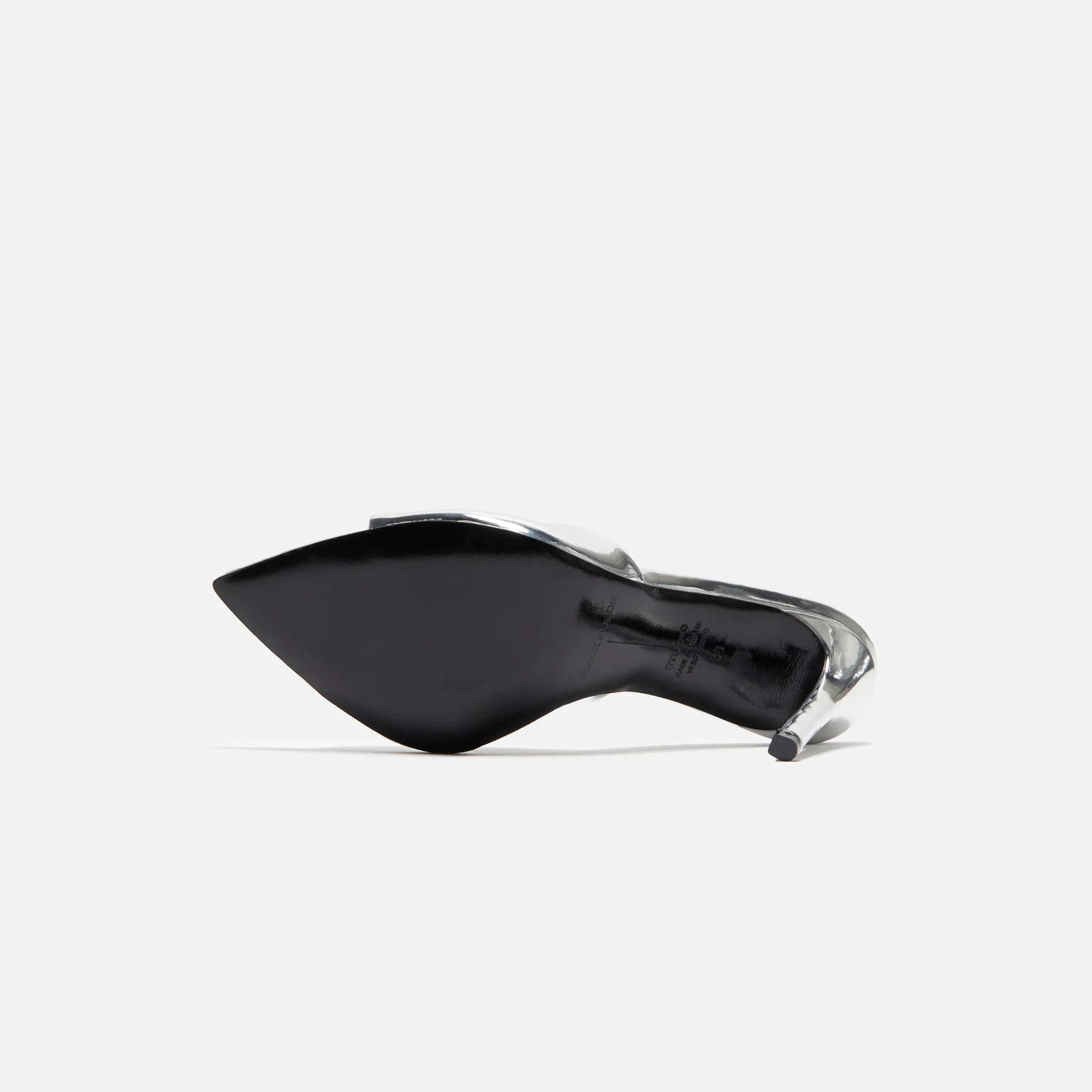 Black Suede Studio Brea - Silver Metallic Leather - Image 5