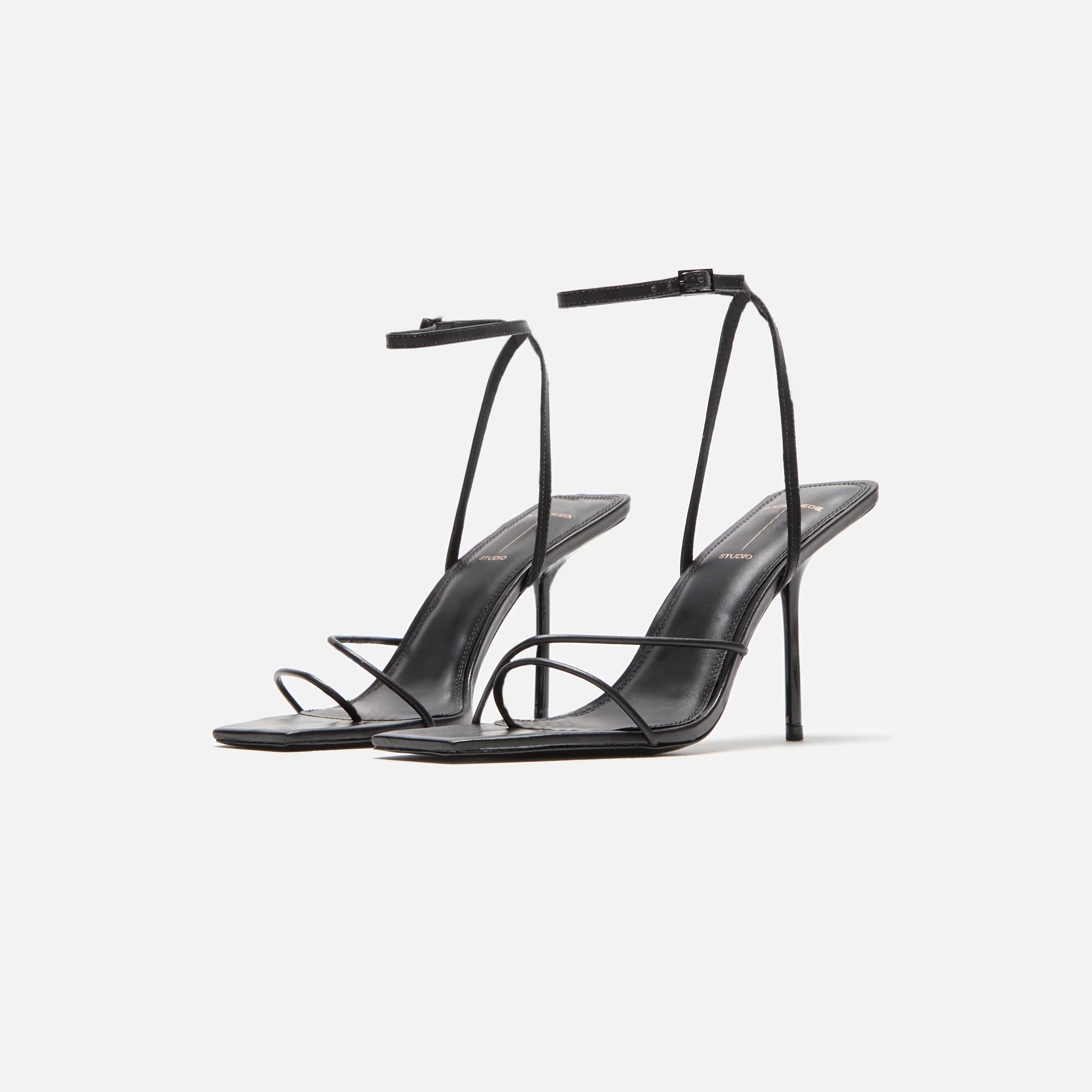 Black Suede Studio Iris 95 Sandal - Black Nappa - Image 2