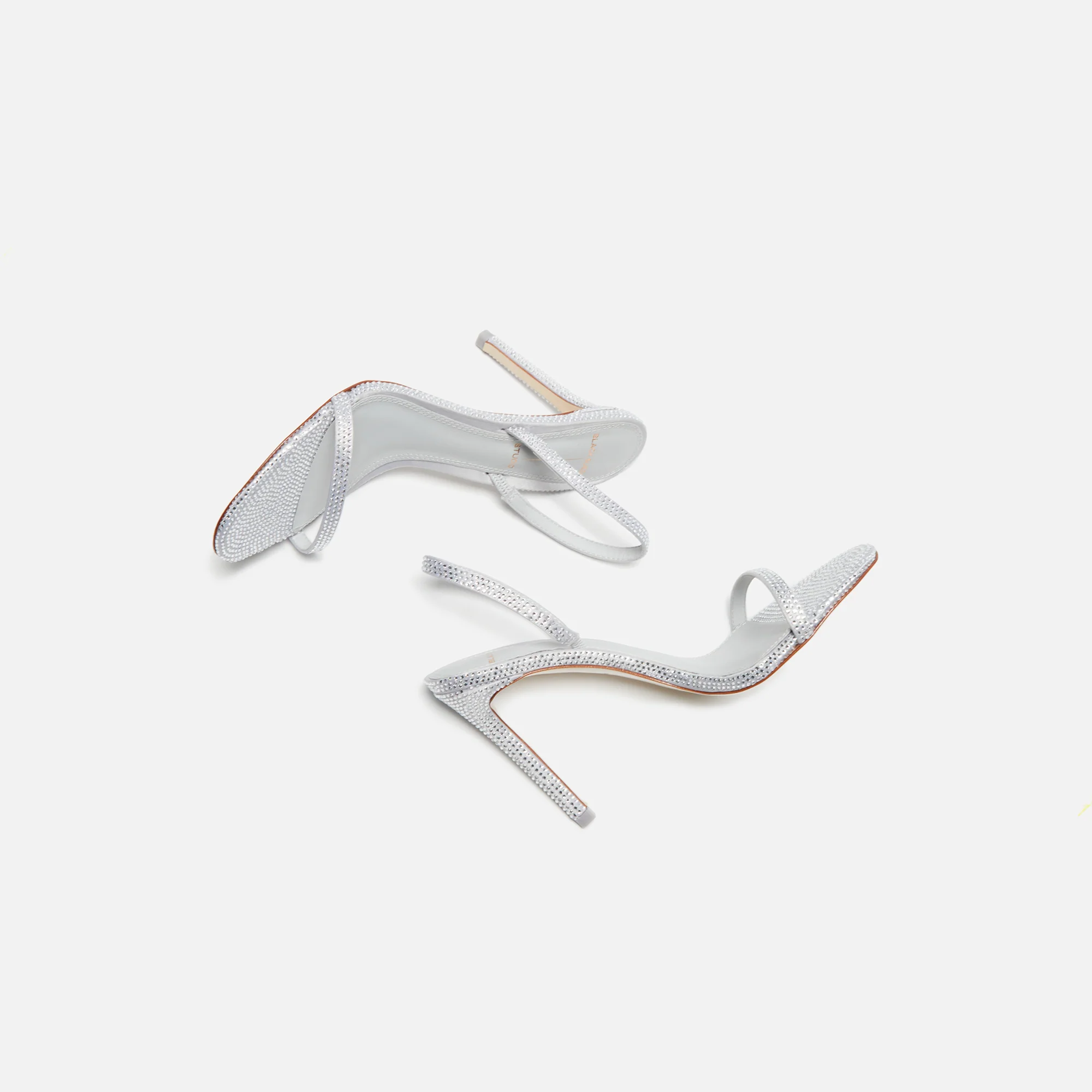 Black Suede Studio Luciana - Grey Satin / Matching Stones - Image 5