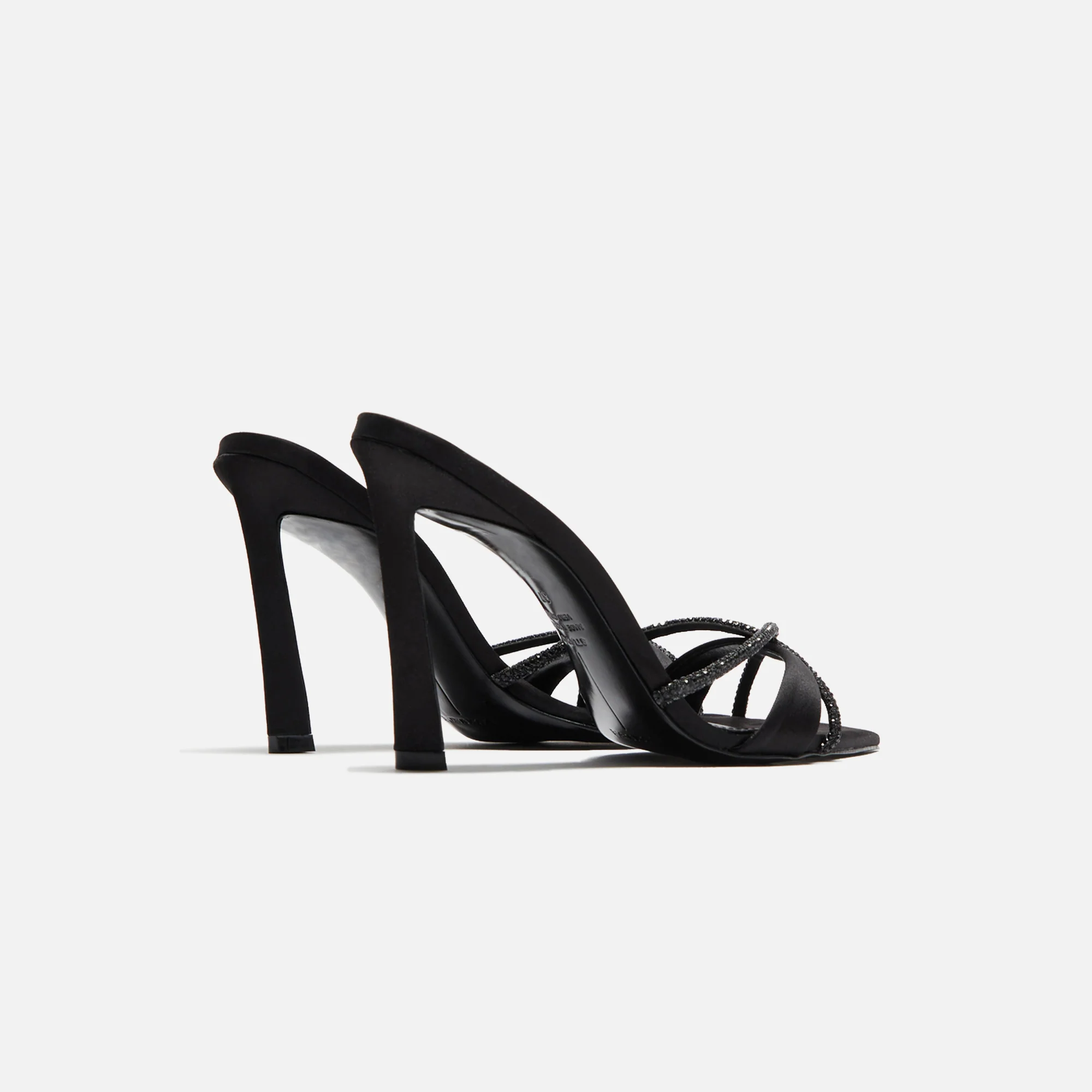 Black Suede Studio Sienna - Black Satin / Matching Stones - Image 5