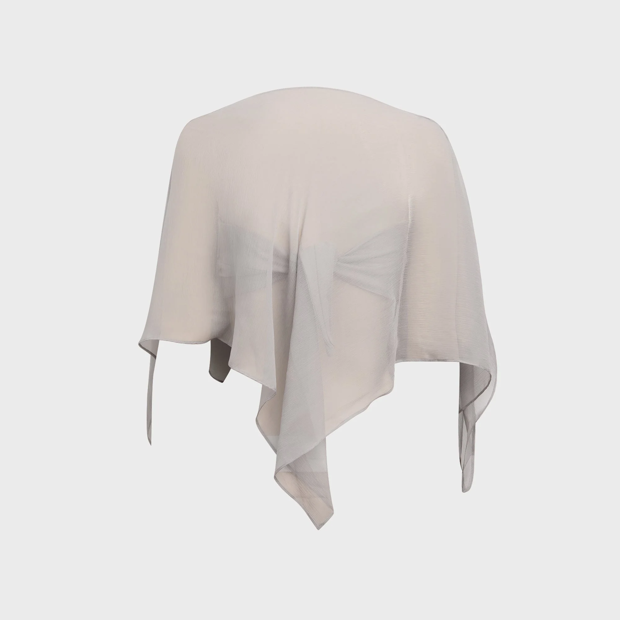 Buci Honeycrisp Poncho With Twist Tie Top - Slate - Image 2
