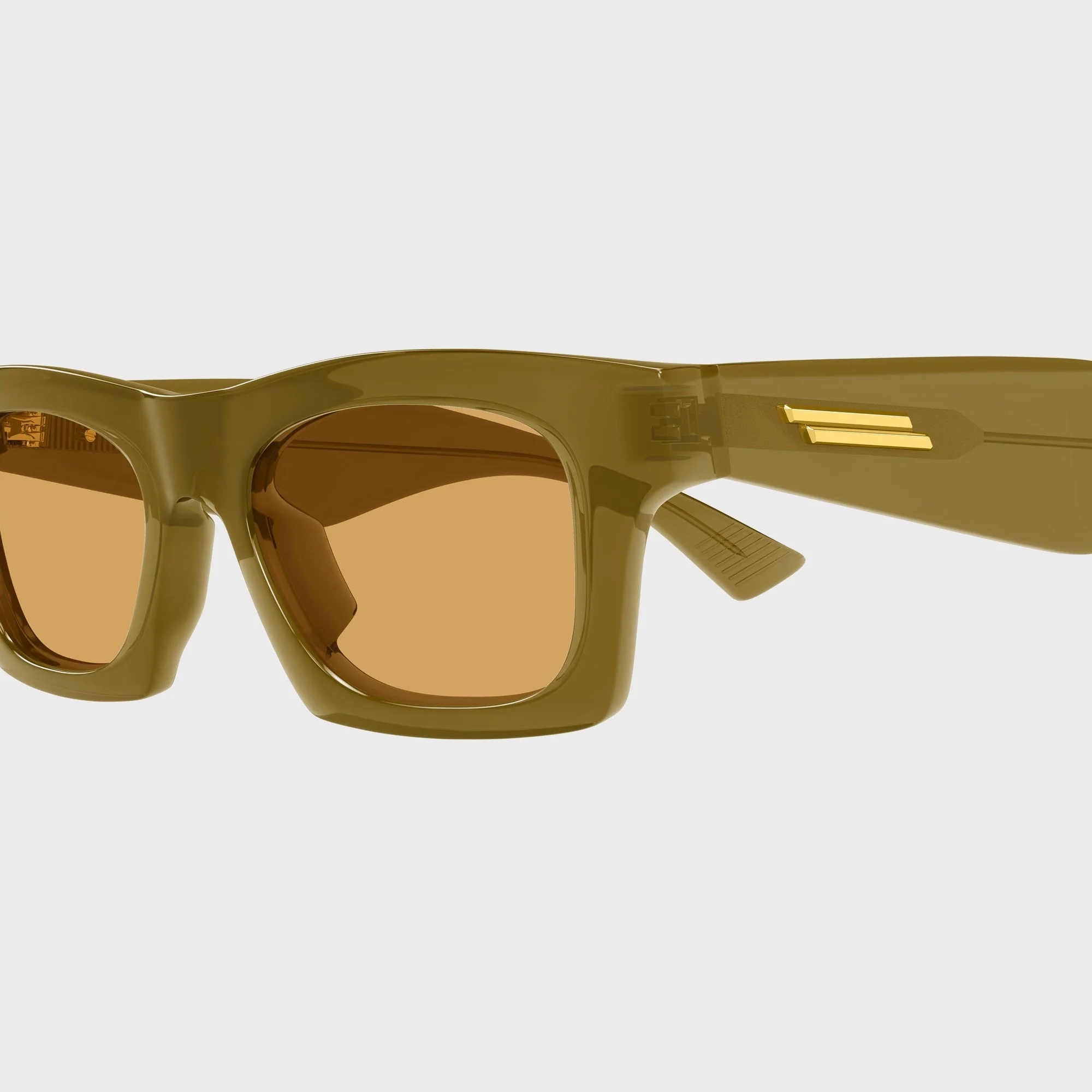 Bottega Veneta Acetate Square Sunglasses - Brown / Orange - Image 3