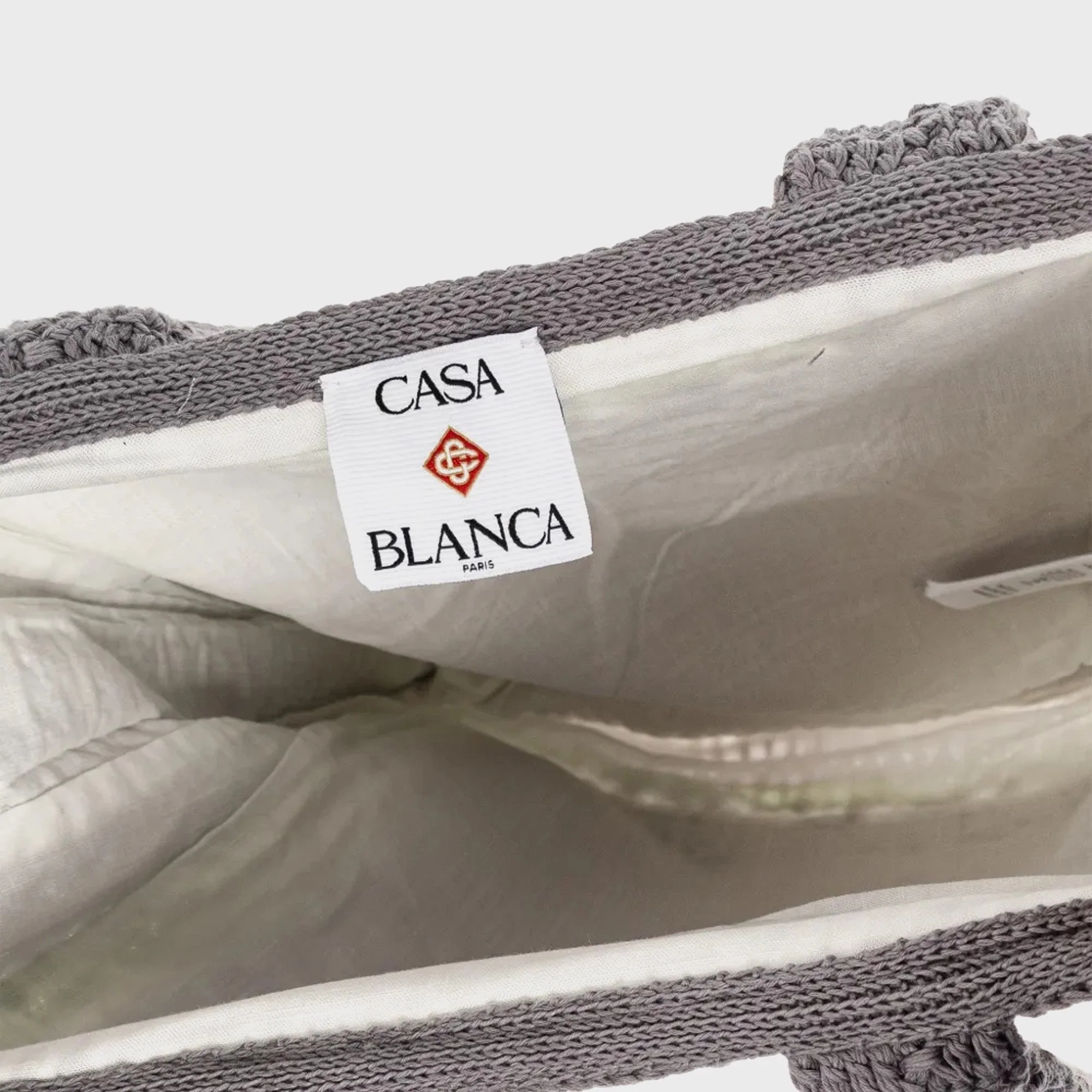 Casablanca Stripe Crochet Bag - Grey - Image 3