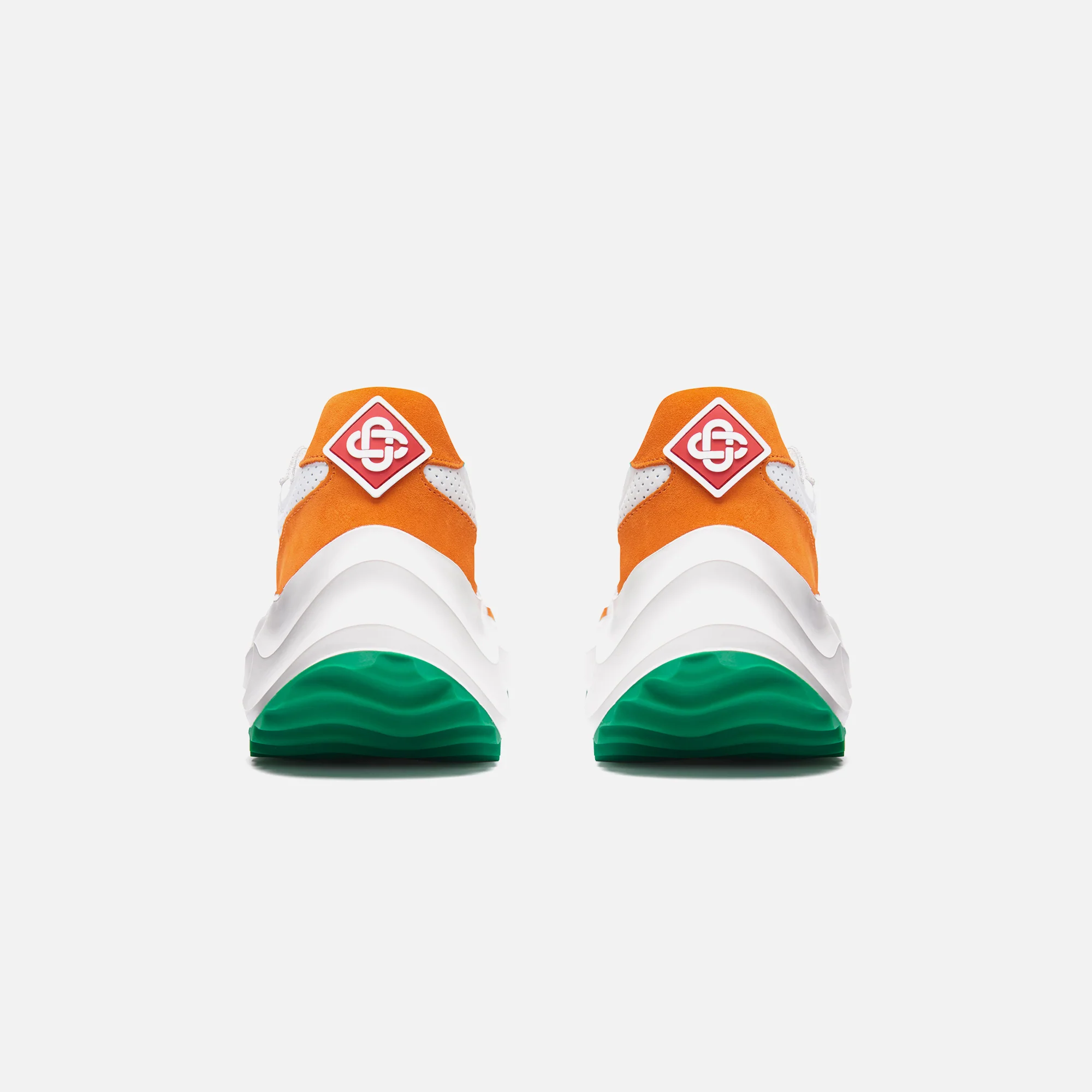 Casablanca Atlantis Sneaker Leather - White / Orange - Image 5