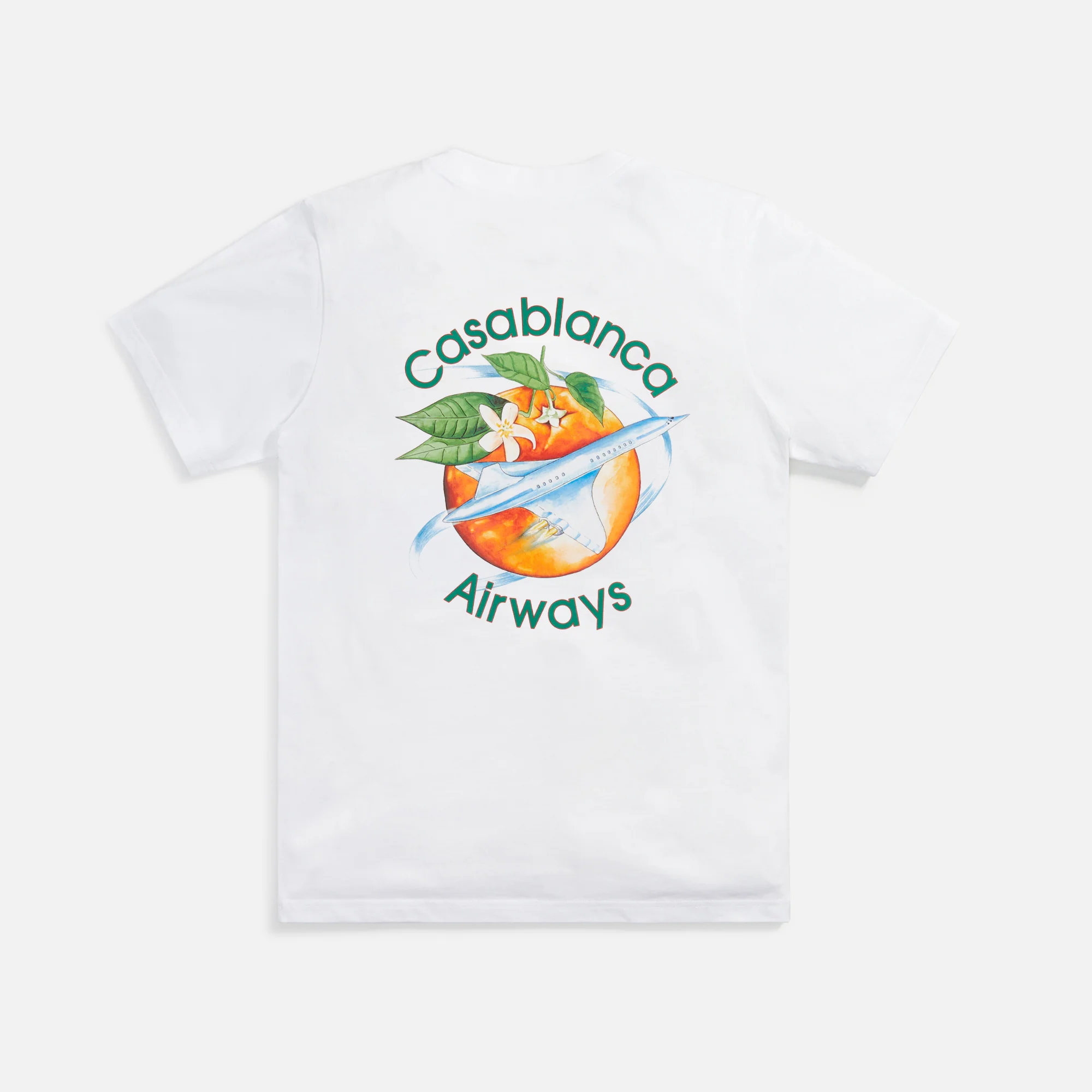 Casablanca Orbite Autour De L'Orange Screen Printed Tee - White - Image 2