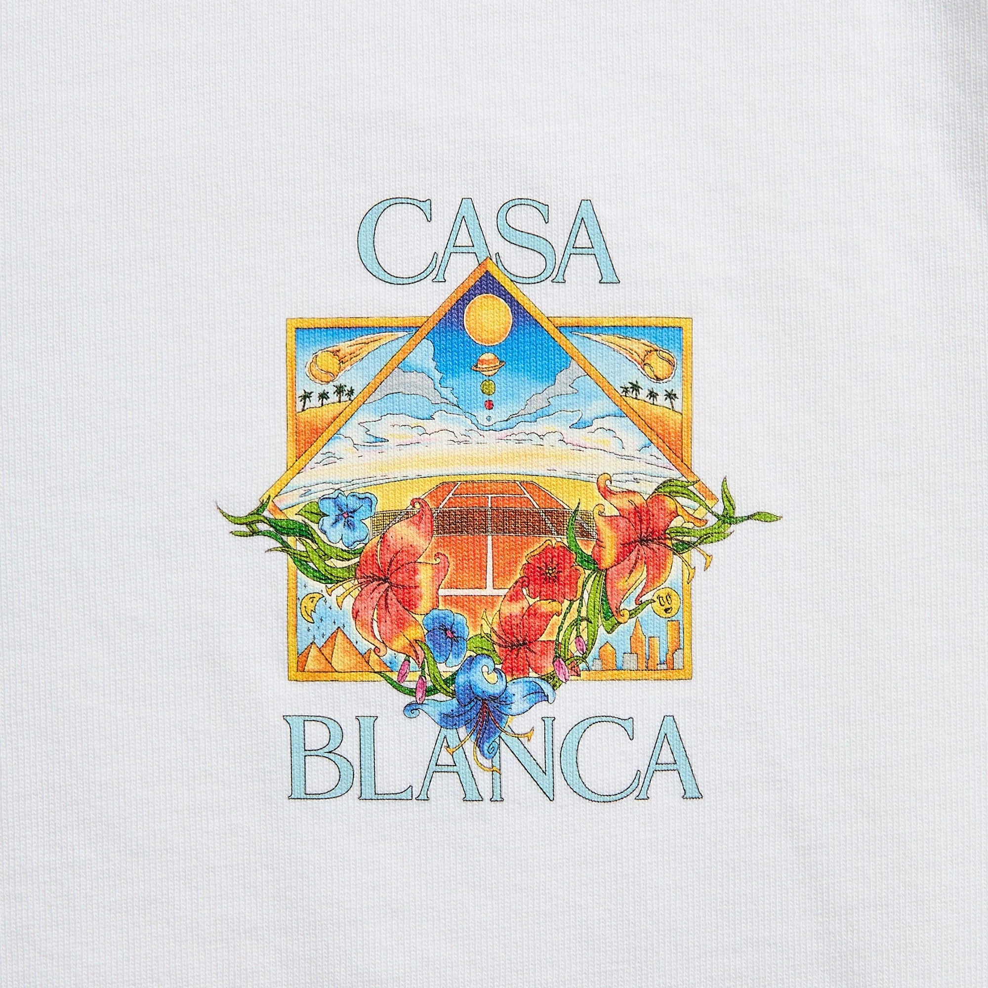 Casablanca Tennis Landscape Classic Tee - Bright White - Image 3