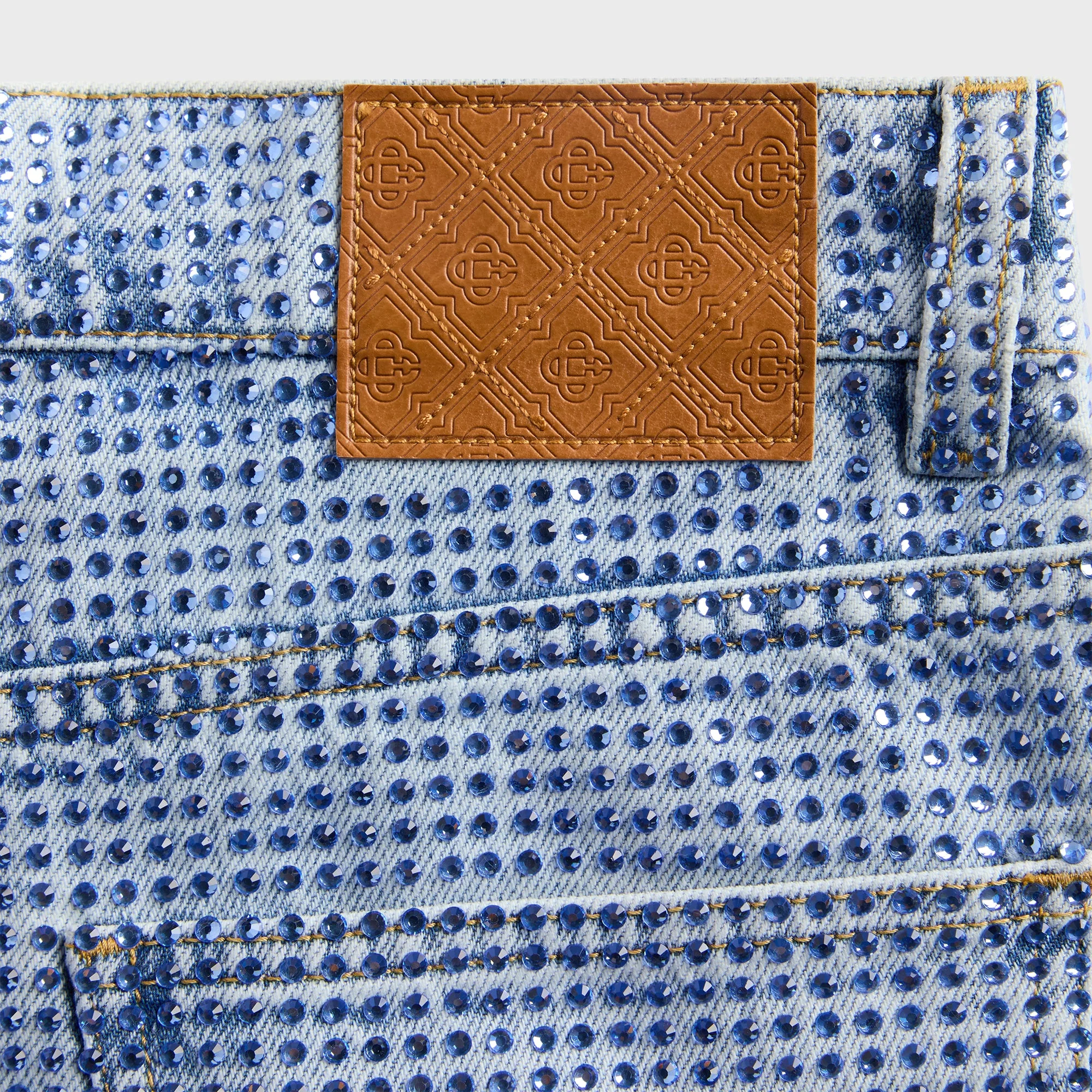 Casablanca Denim Hotfix Short - Mid Wash - Image 5