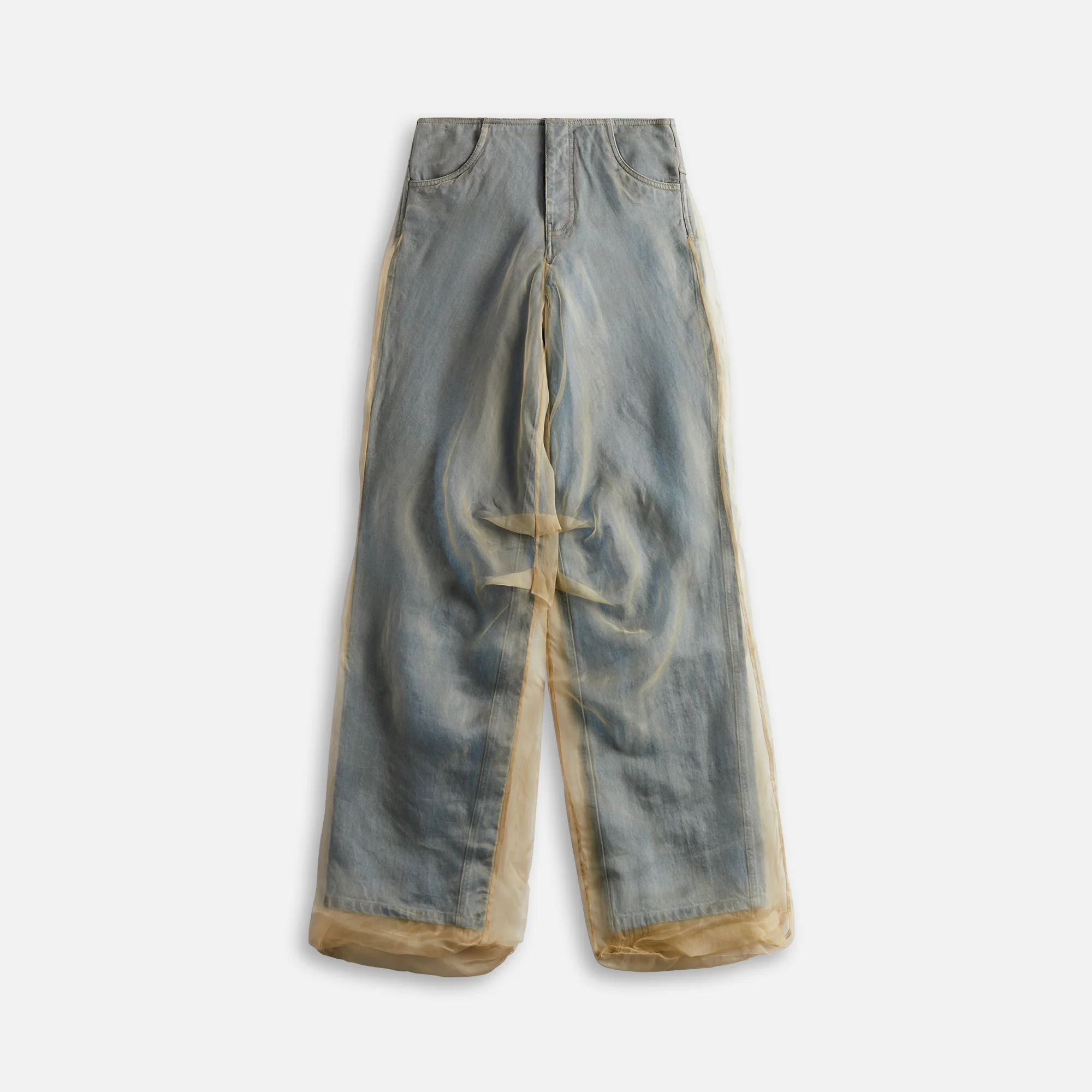Christopher Esber Silk Parchment Denim Jean - Blue