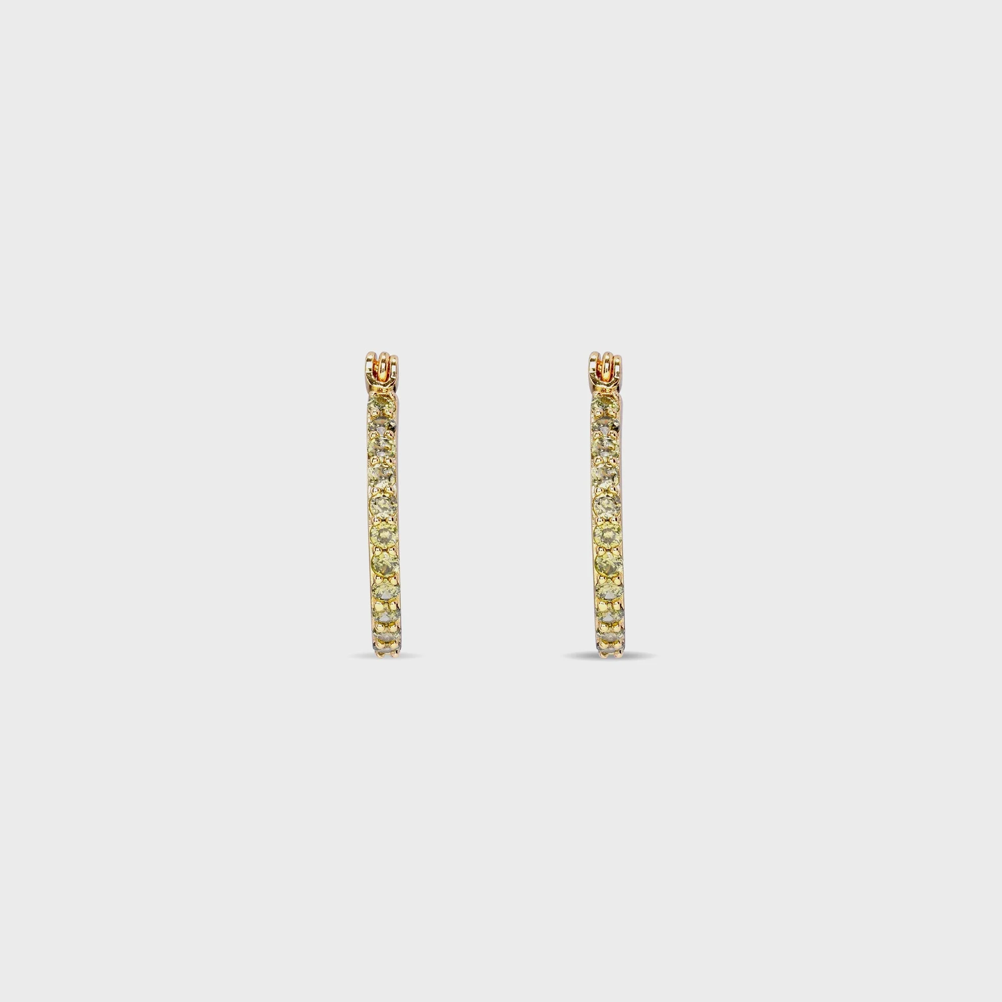 Crystal Haze Serena Small Hoops - Olive - Image 2