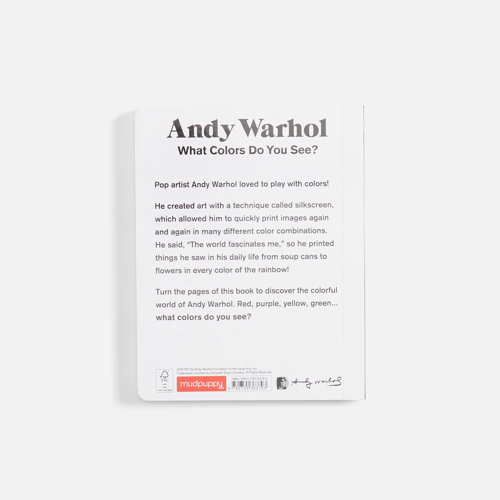 Chronicle Andy Warhol What Colors Do You See? - Image 2