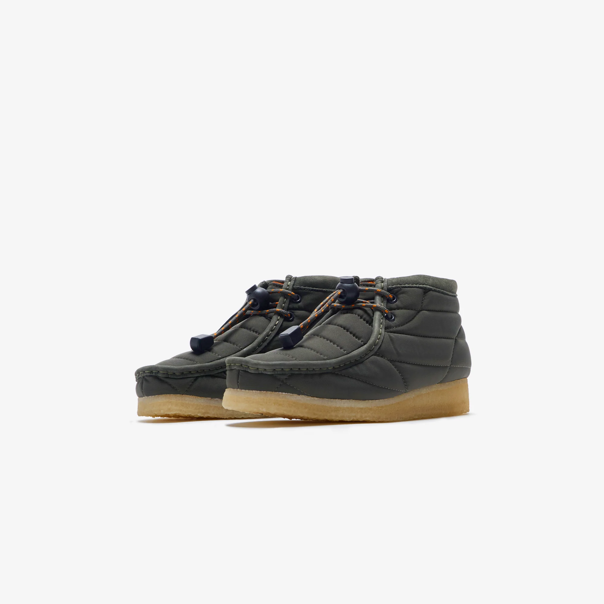 Clarks Wallabee Boot - Khaki Quilted - Image 2