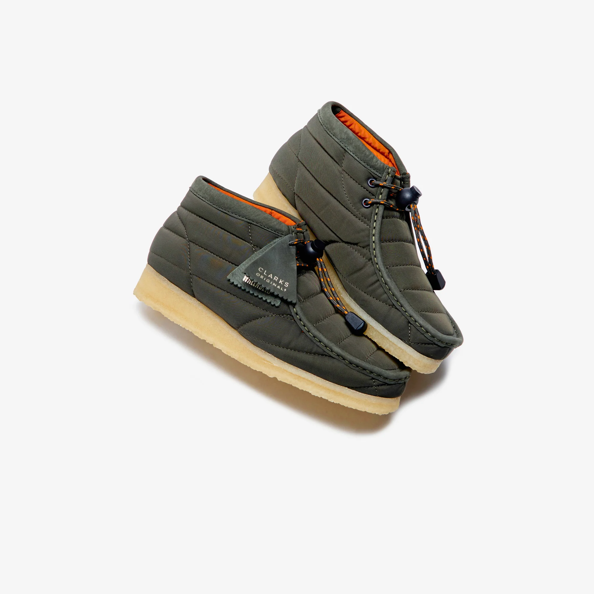 Clarks Wallabee Boot - Khaki Quilted - Image 5