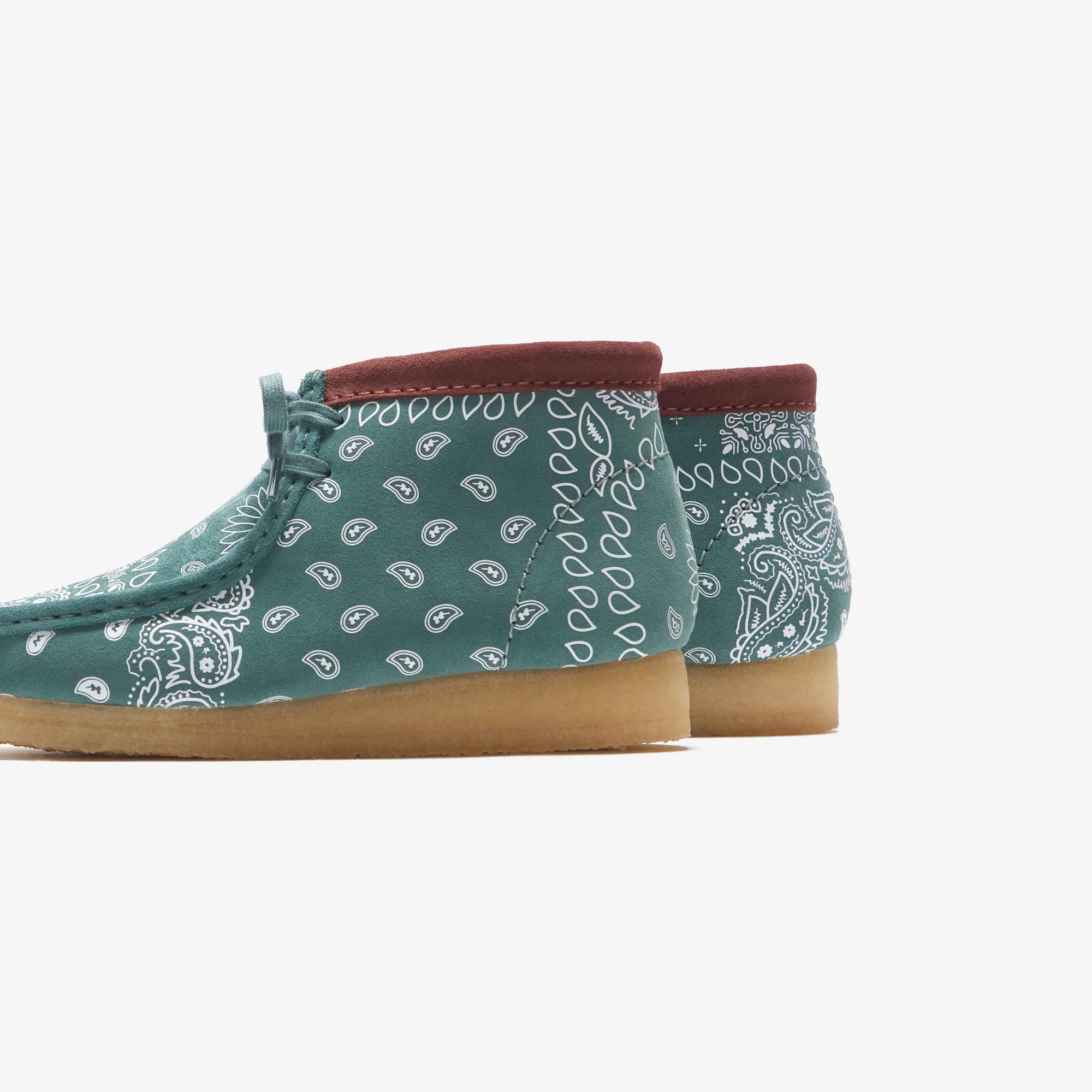 Clarks Wallabee Boot - Green Paisley - Image 3