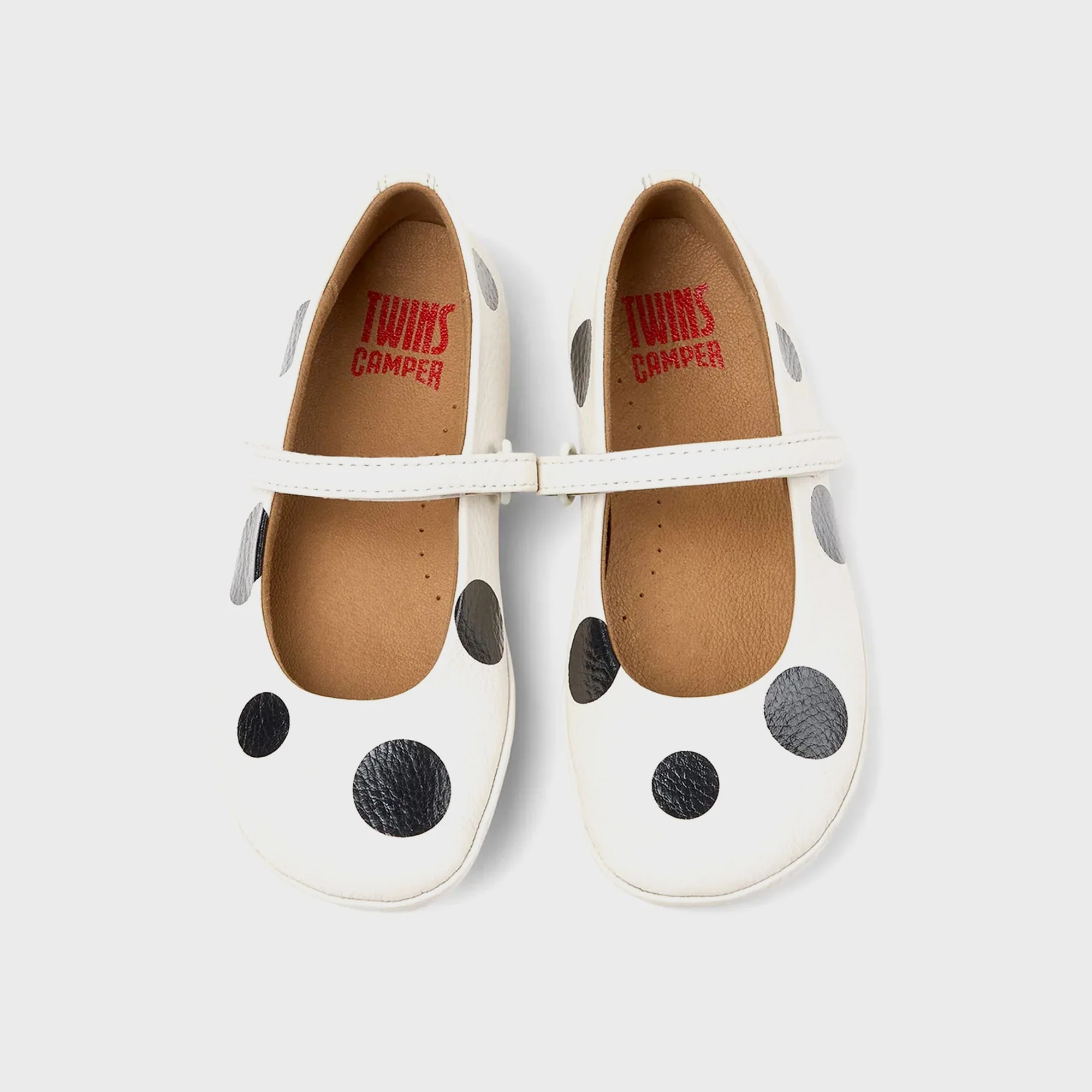 Camper Kids Twins Leather Ballerinas - White - Image 4