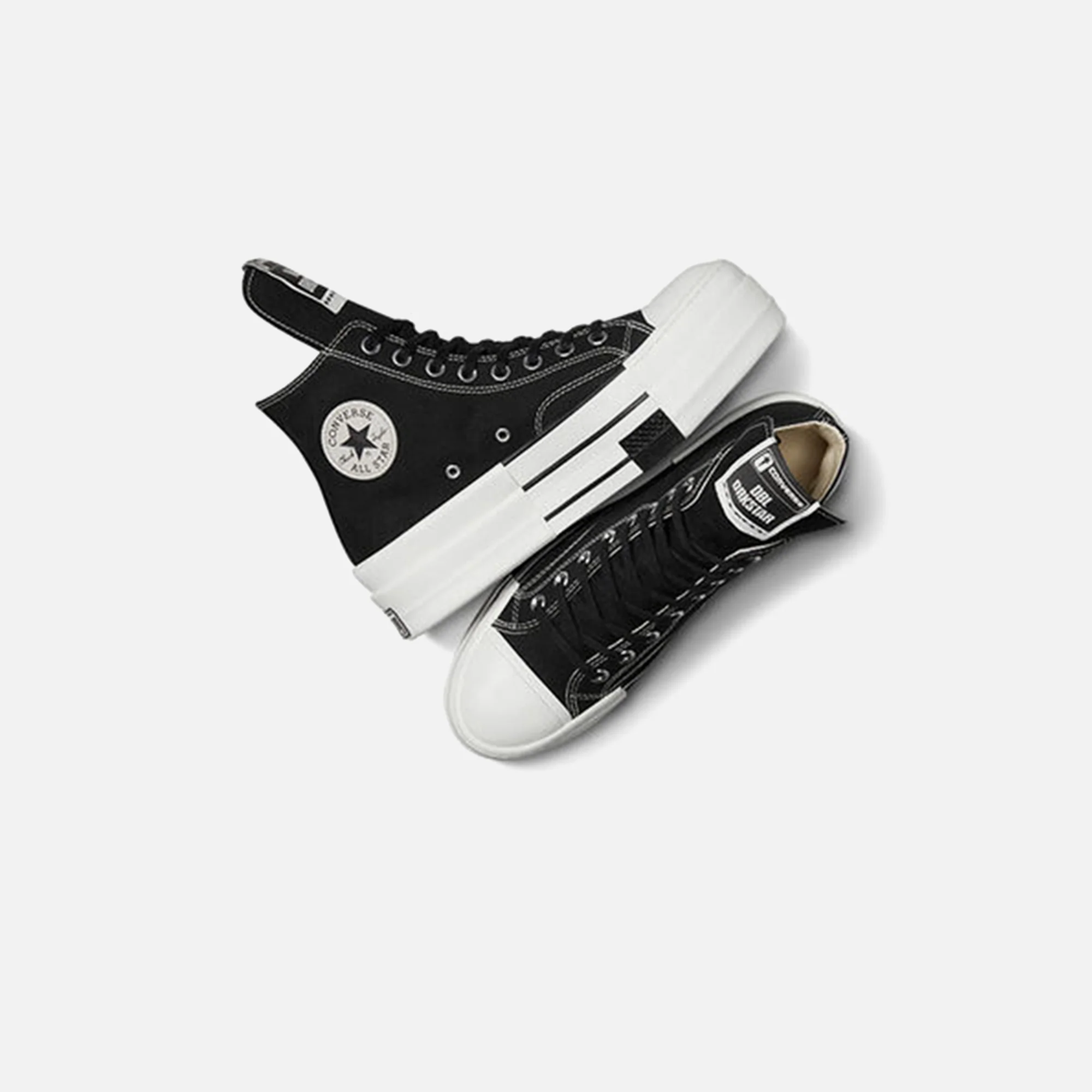 Converse x Rick Owens DRKSHDW DBL DRKSTAR Hi - Black - Image 4