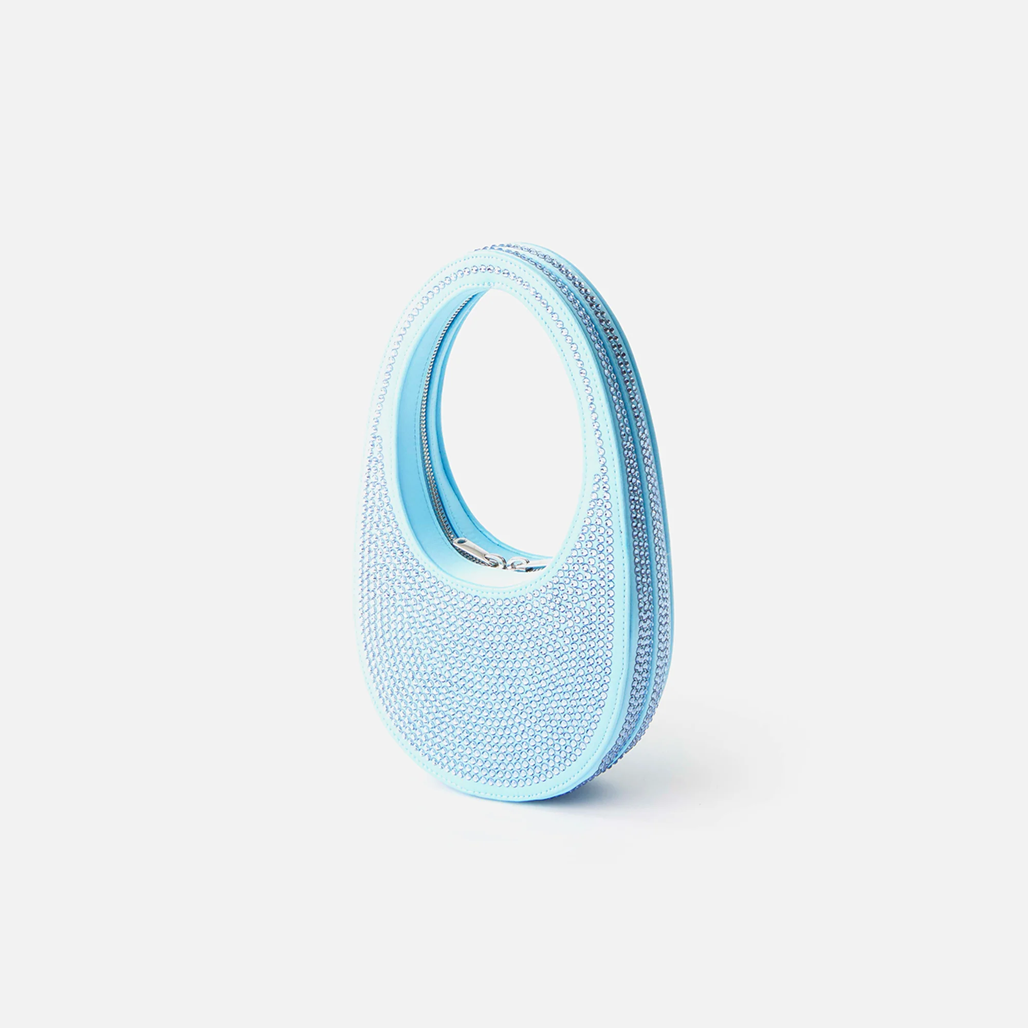 Coperni Crystal Embellished Mini Swipe Bag - Ice Blue - Image 2