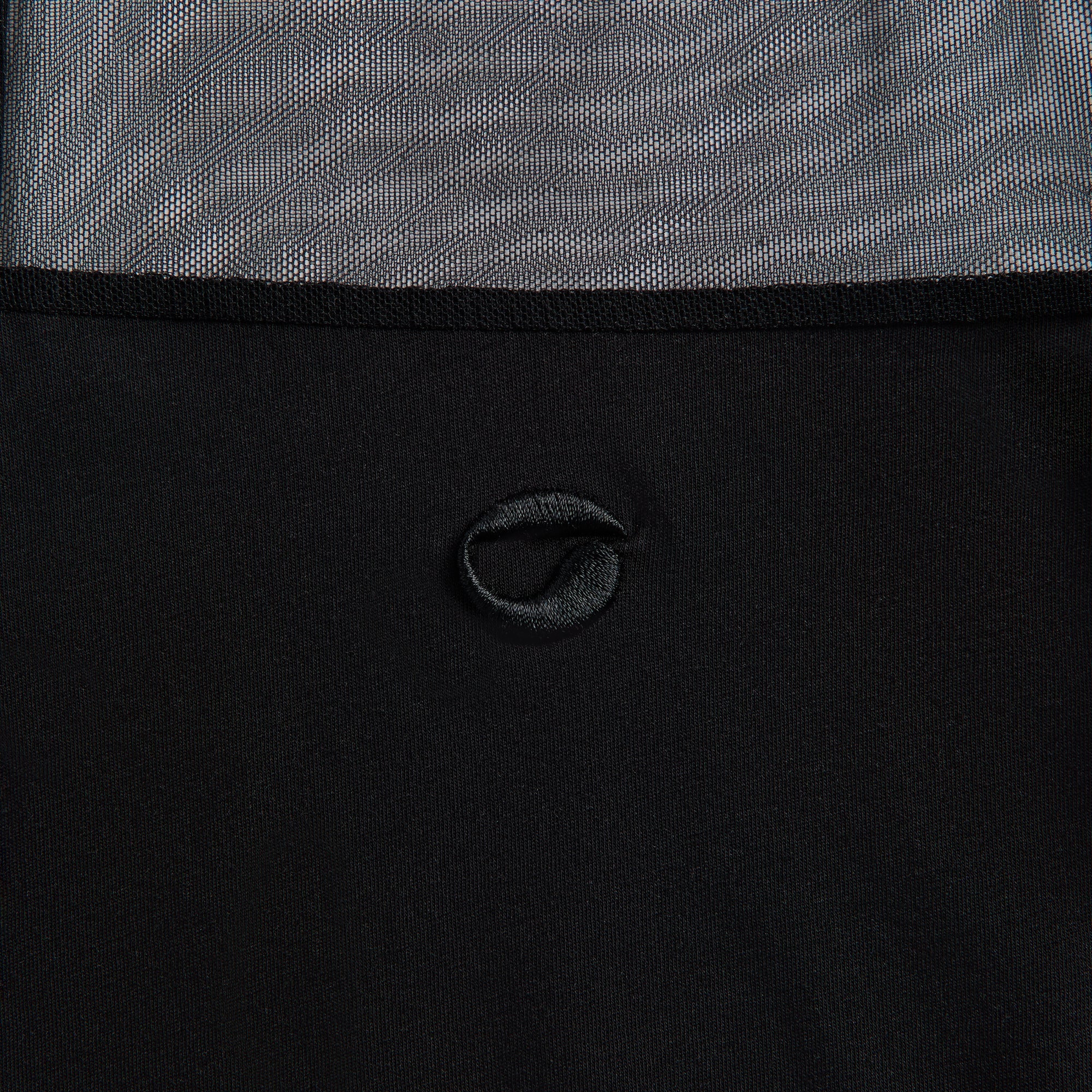 Coperni Striped Sheer Polo Top - Black - Image 3