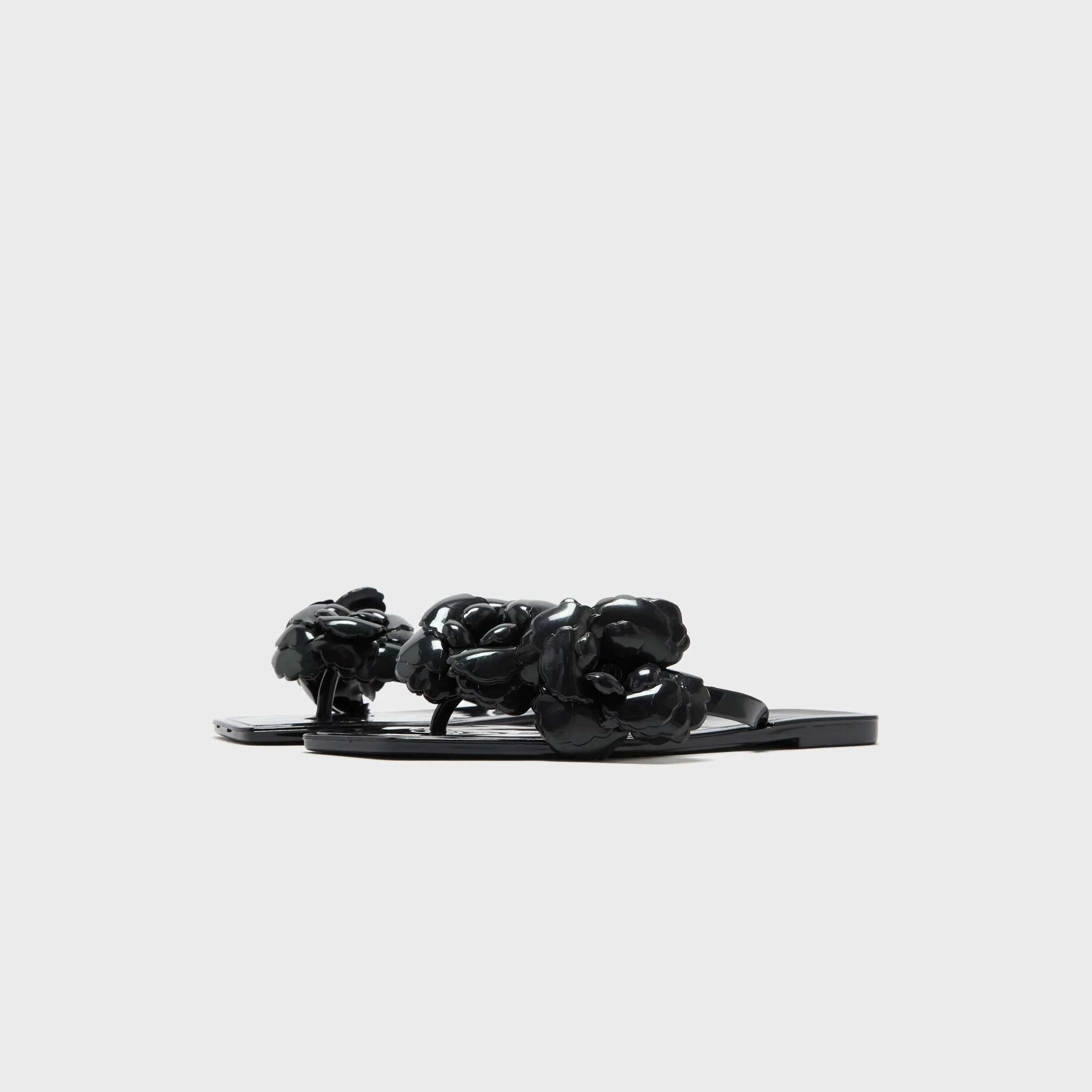 Coperni Silicone Flower Flat Sandals - Black - Image 2
