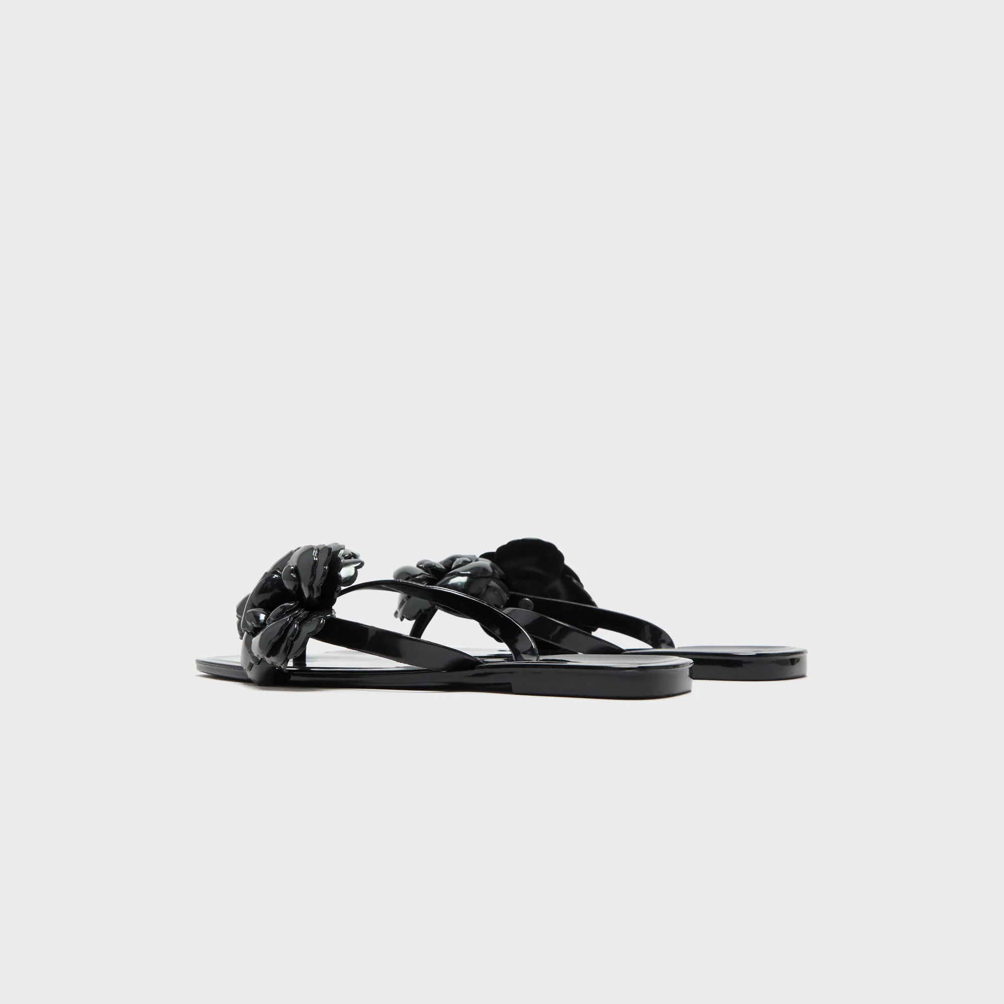 Coperni Silicone Flower Flat Sandals - Black - Image 5