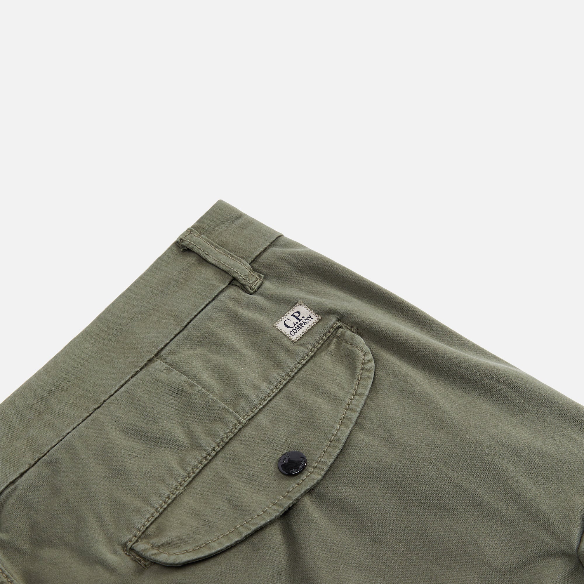 CP Company Stretch Sateen Loose Fit Cargo Pants - Green - Image 4
