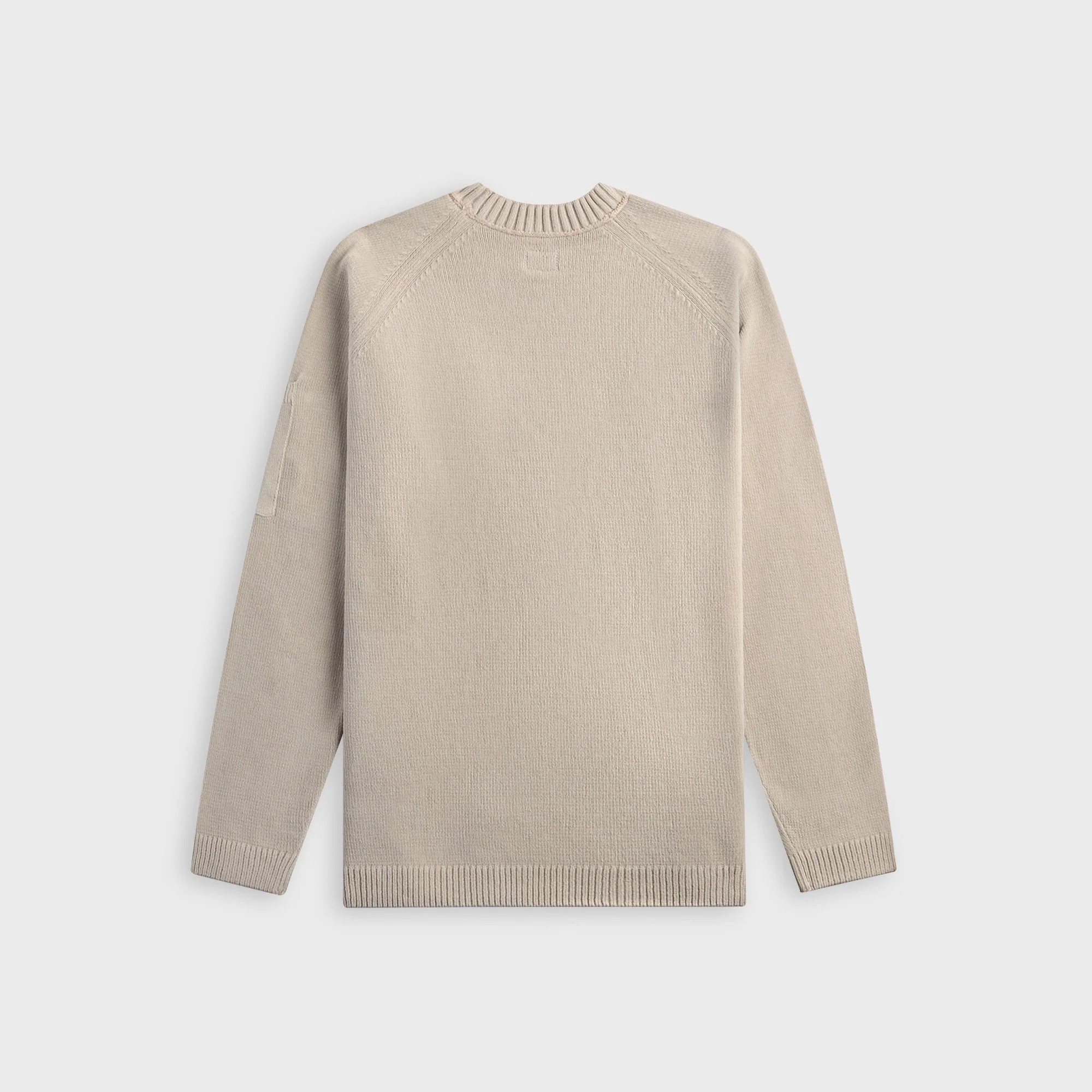 C.P. Company Cotton Chenille Crewneck Lens Sweater - Dove - Image 2