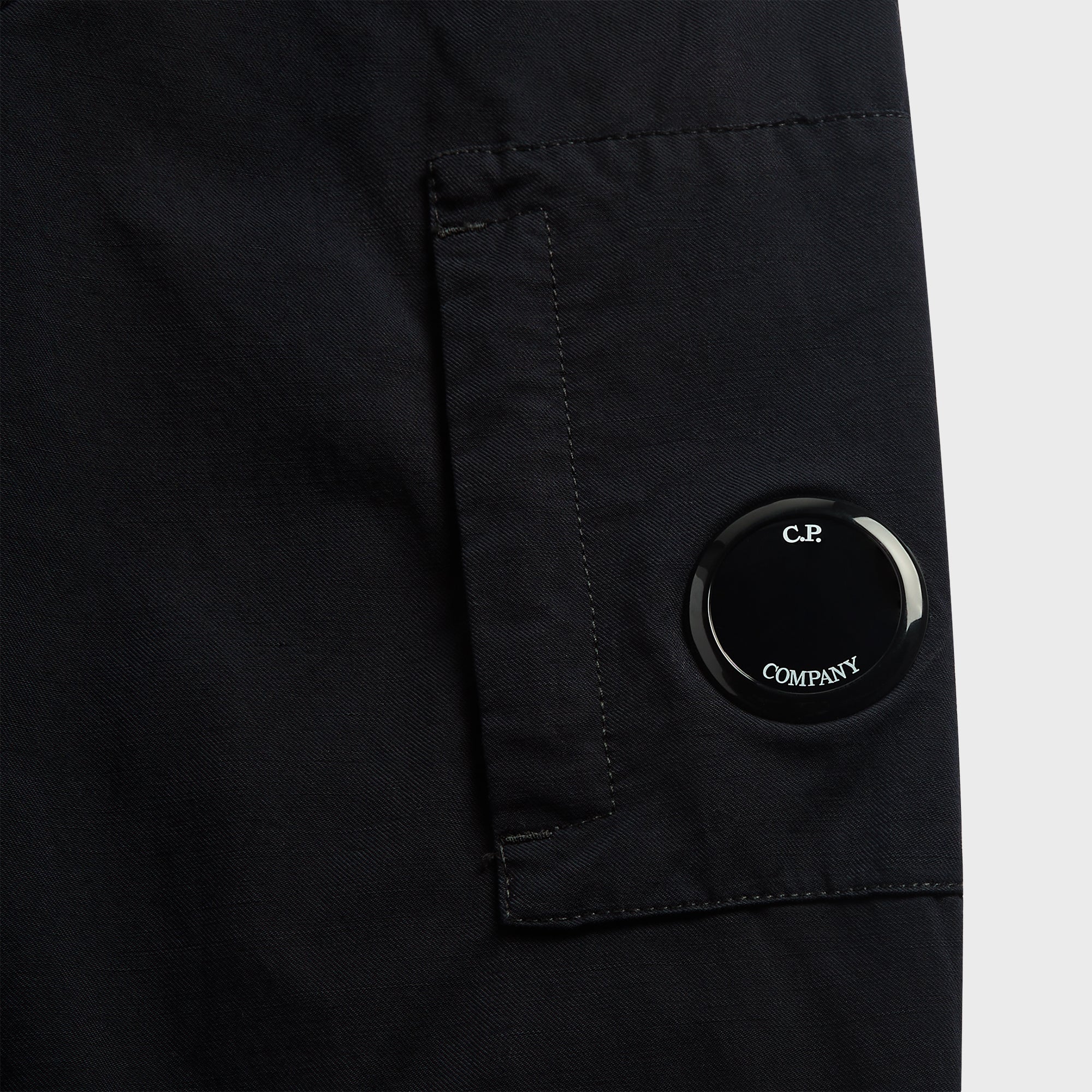C.P. Company Twill Hooded Lens Jacket - Total Eclipse - Image 3