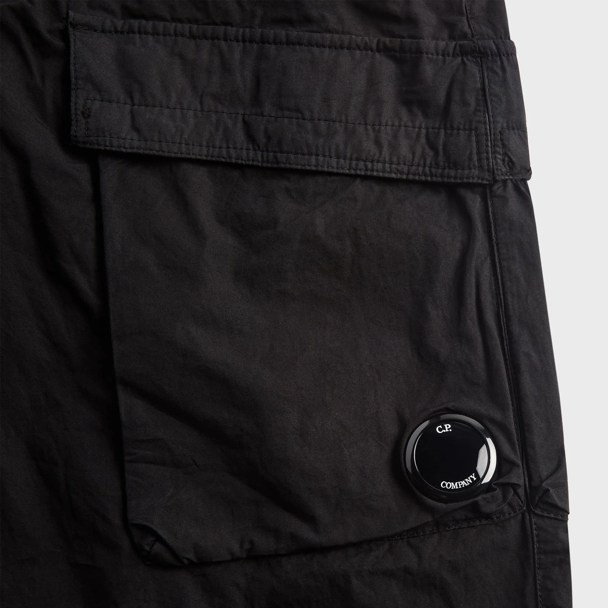 C.P. Company Micro-Reps Boxy Cargo Lens Pant - Black - Image 3