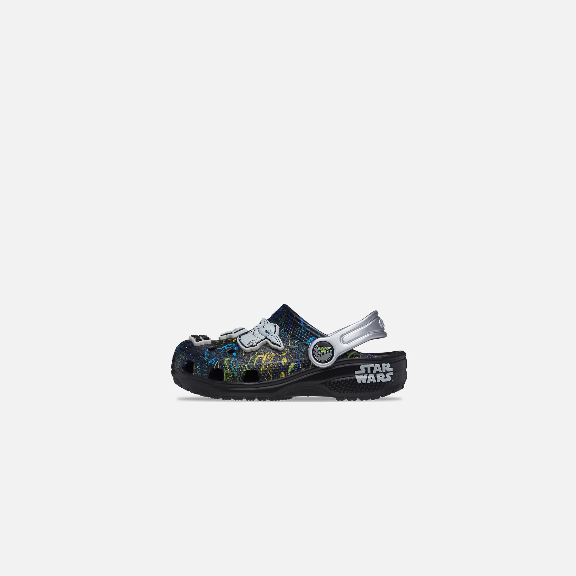 Crocs Toddler Classic Grogu Clog - Black - Image 3