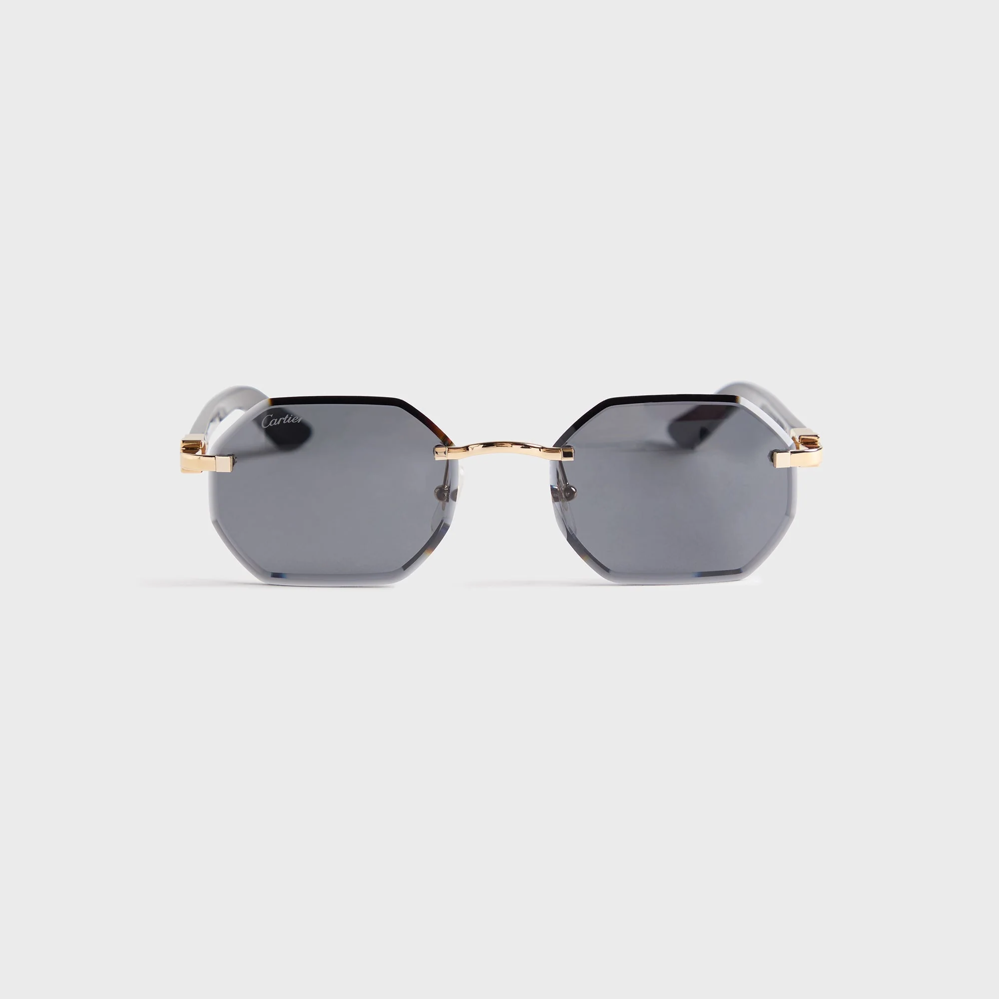 Cartier Geometric 54 Sunglass - Gold / Grey
