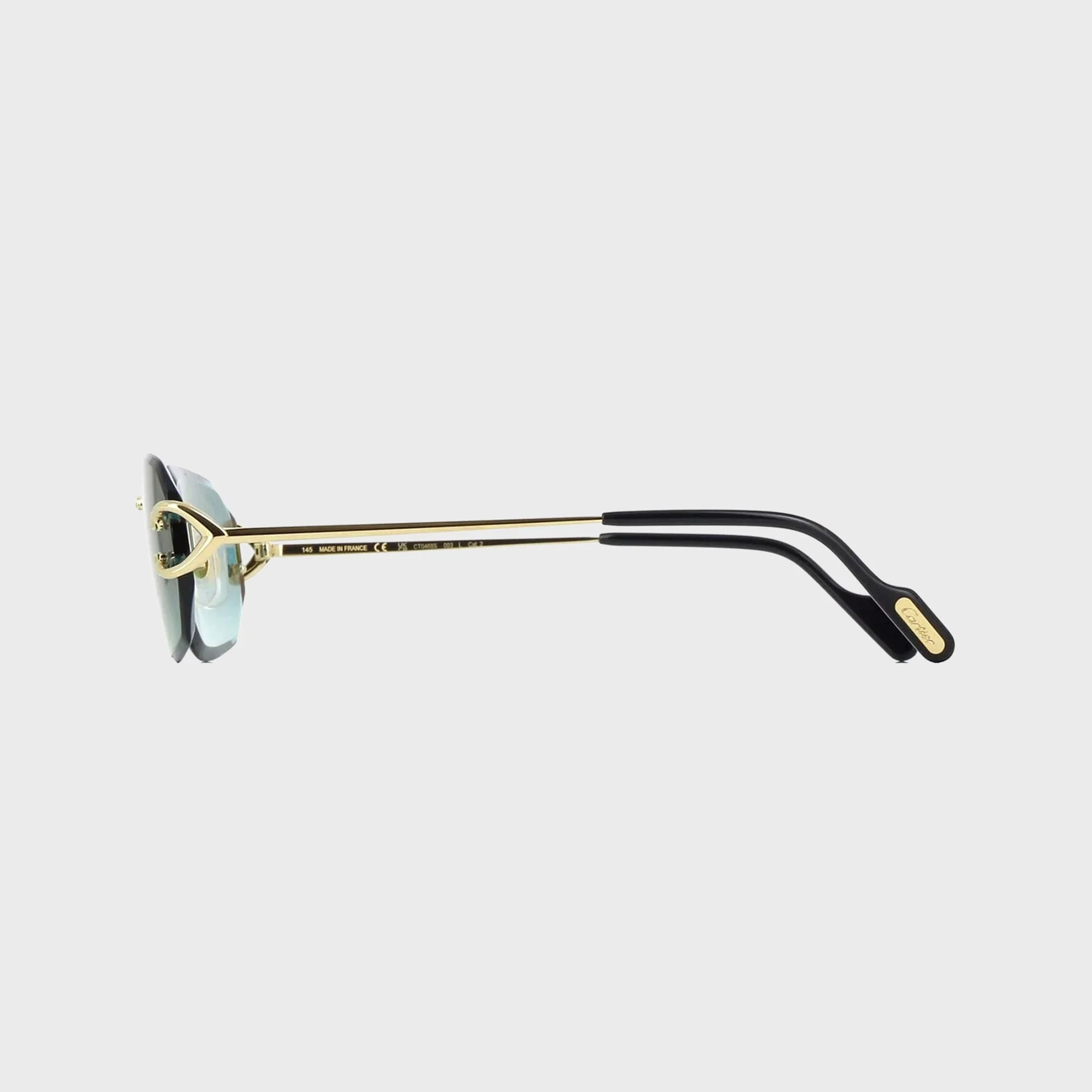 Cartier CT0468S Sunglasses - Gold / Green - Image 3