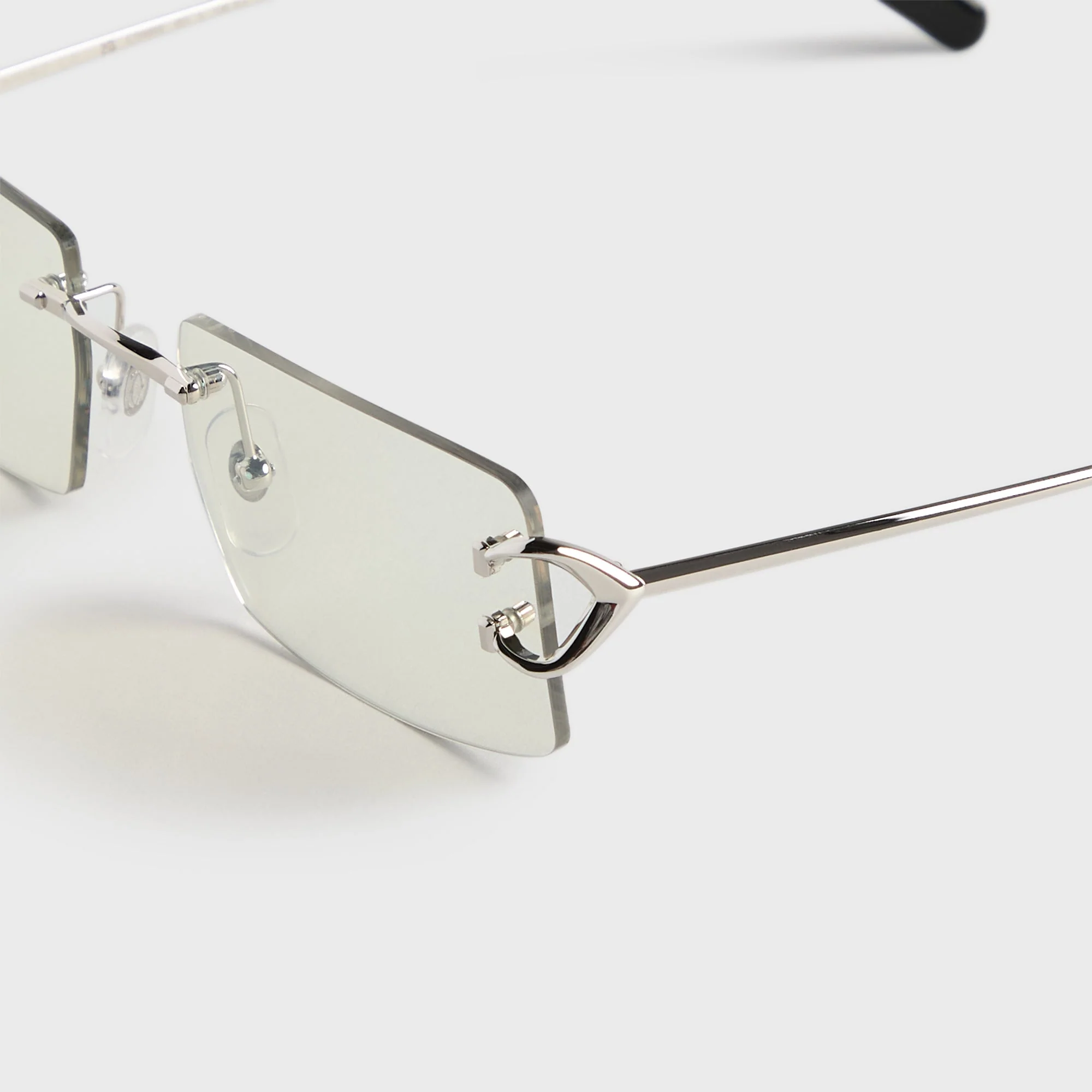 Cartier CT0488S Metal Sunglasses - Silver / Transparent - Image 3