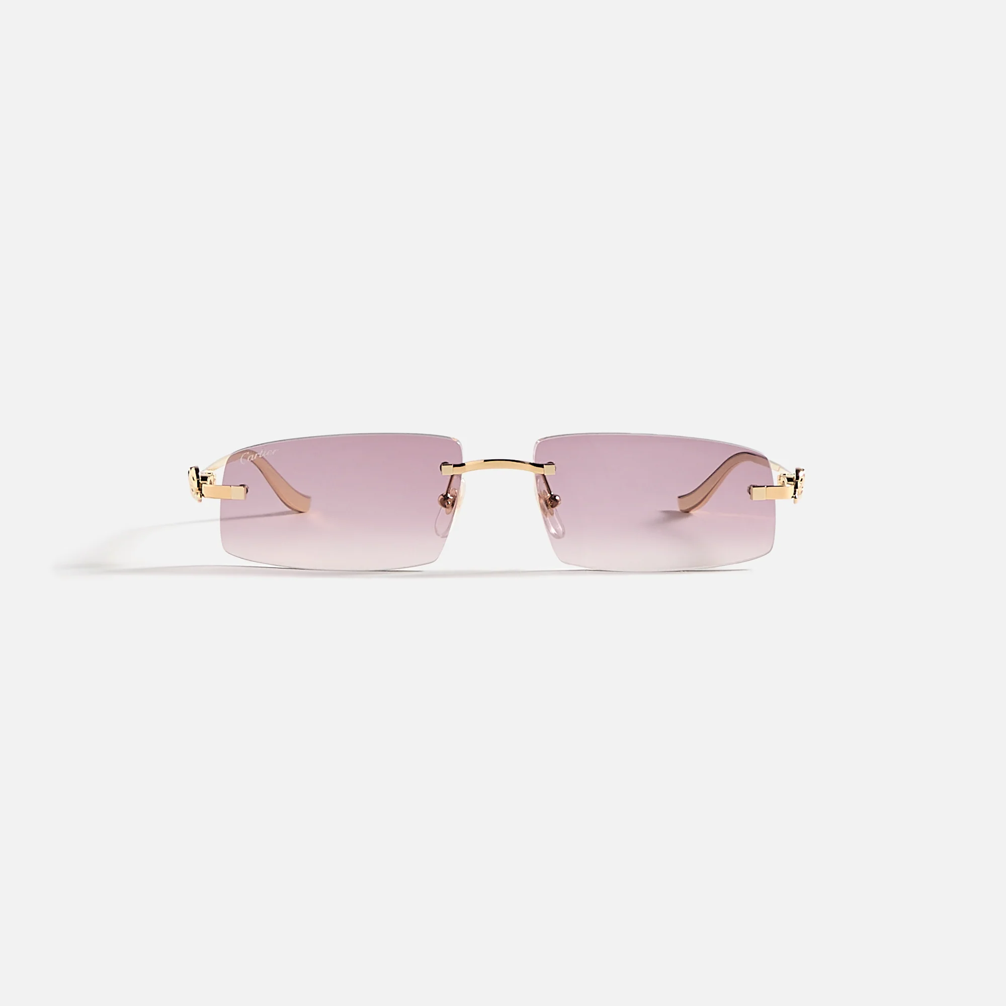 Cartier Rectangular Frames - Gold / Violet