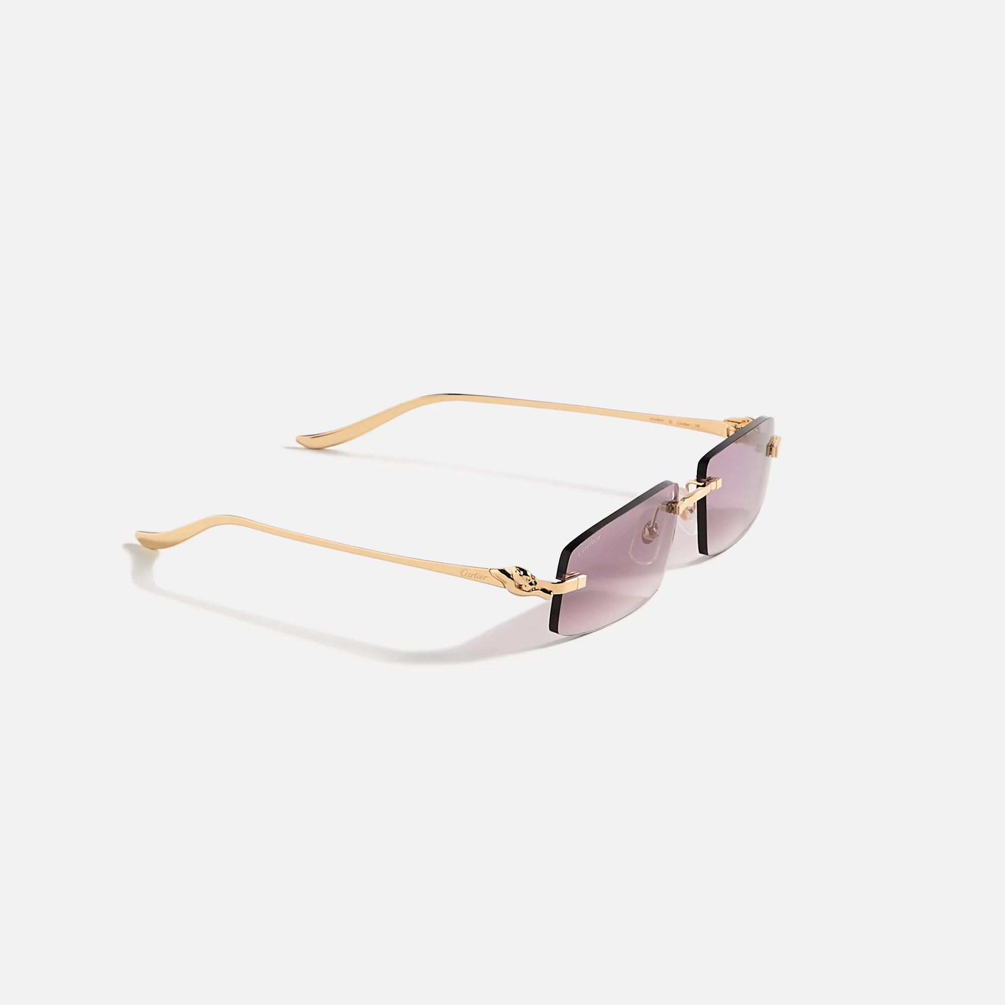 Cartier Rectangular Frames - Gold / Violet - Image 2