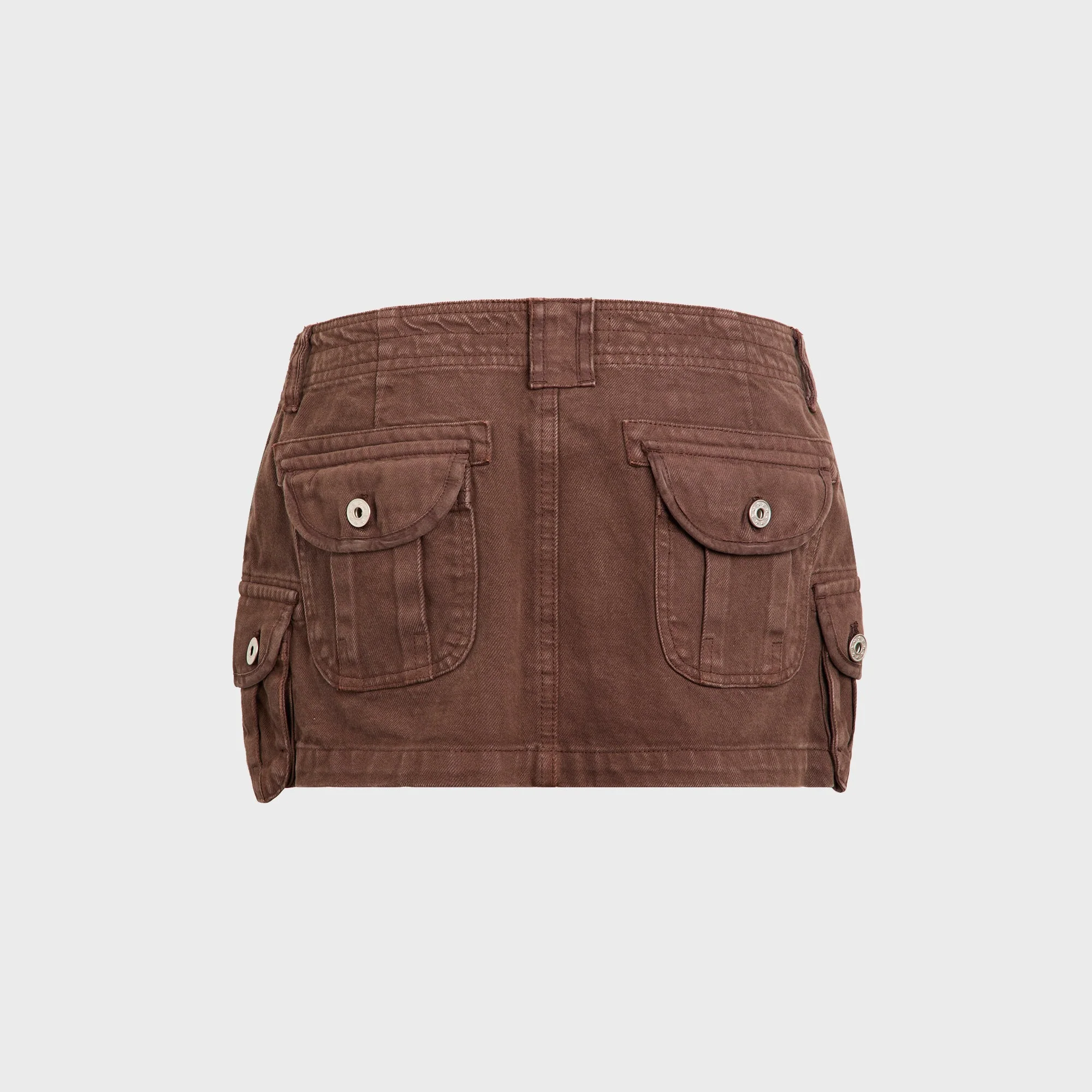 GUIZIO Anais Cargo Mini Skirt - Brown - Image 2