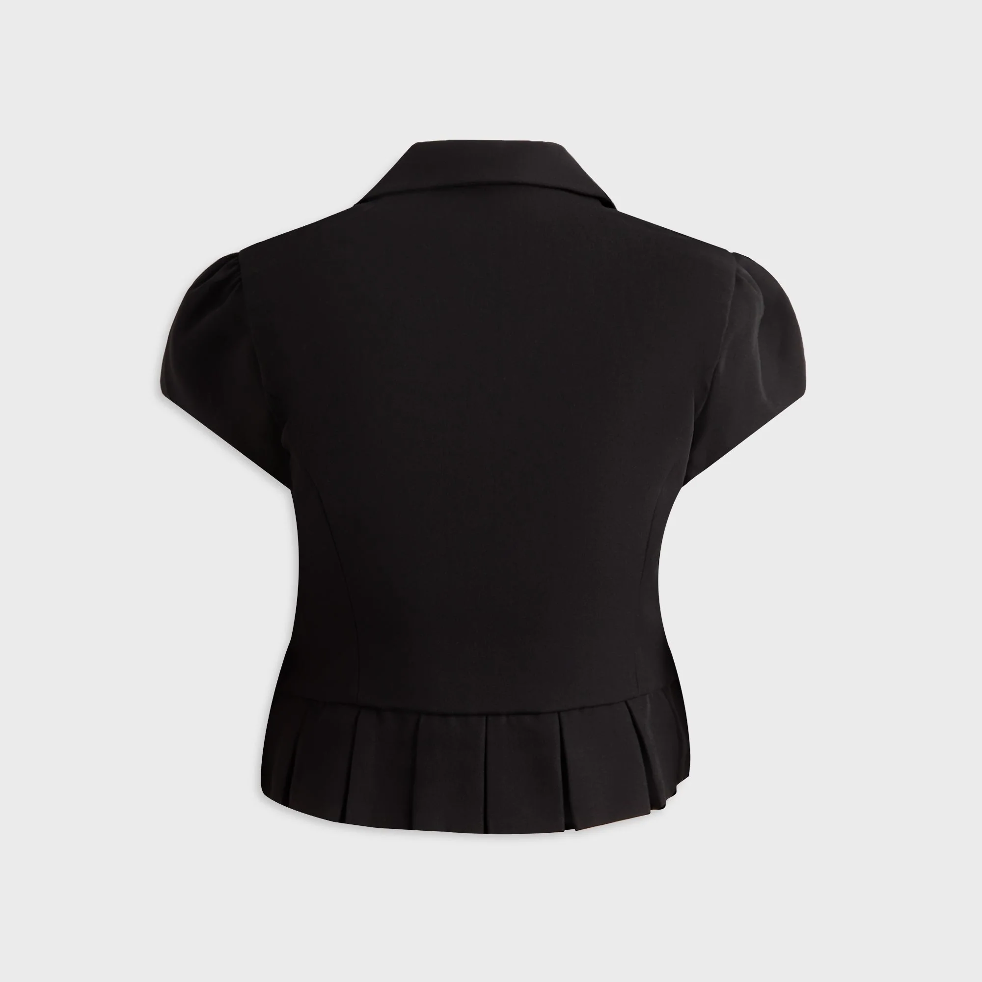 GUIZIO Cap Sleeve Bib Blazer - Black - Image 2