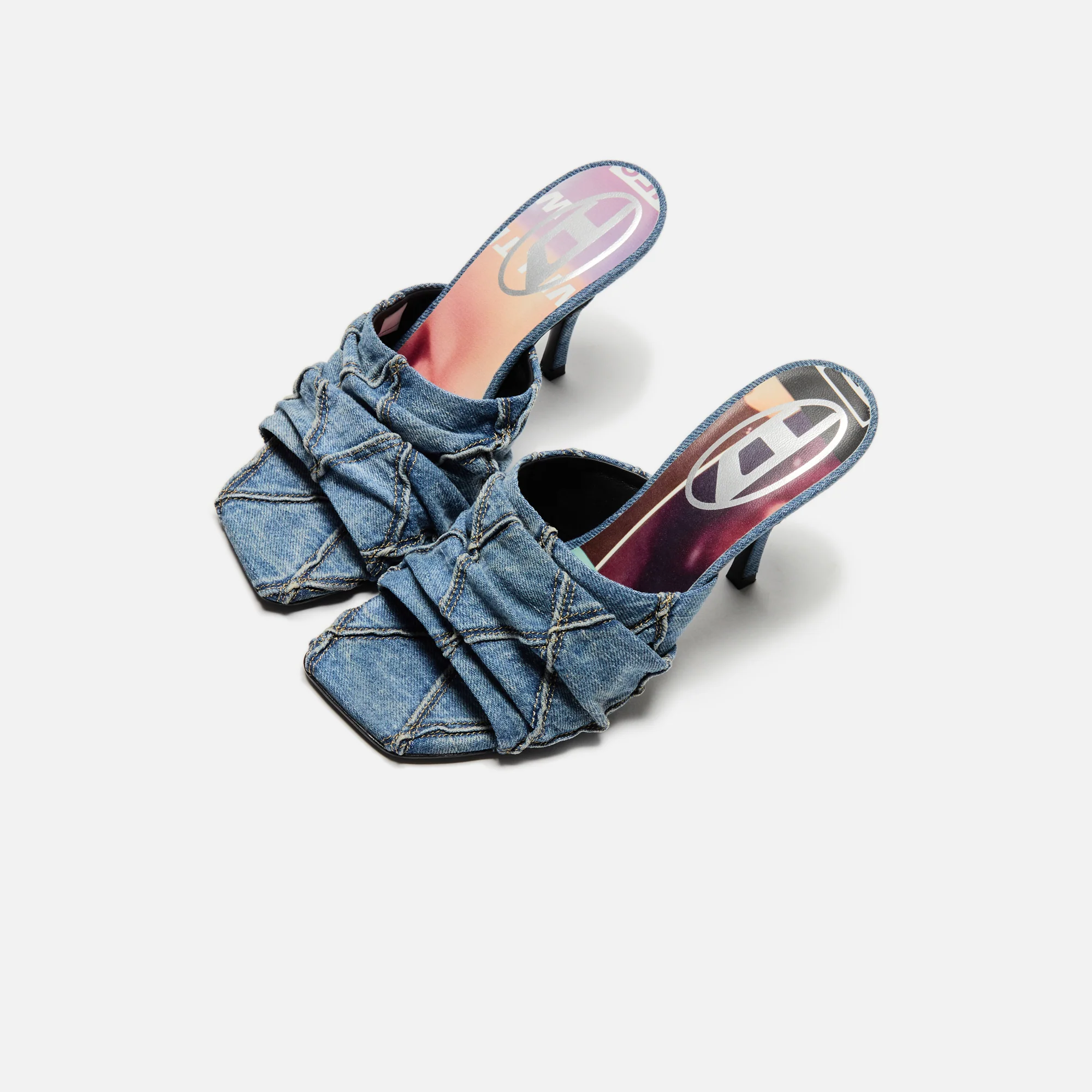 Diesel D-SYDNEY Sandal - Bleached Washed Denim - Image 4