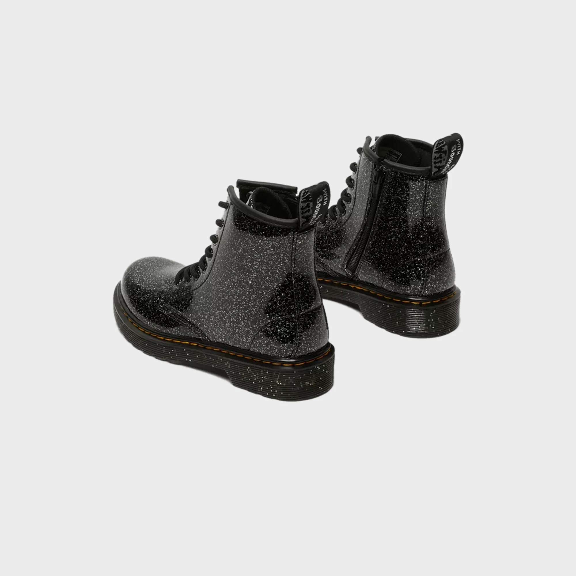 Dr. Martens Junior 1460 Ankle Boot - Black Glitter - Image 3