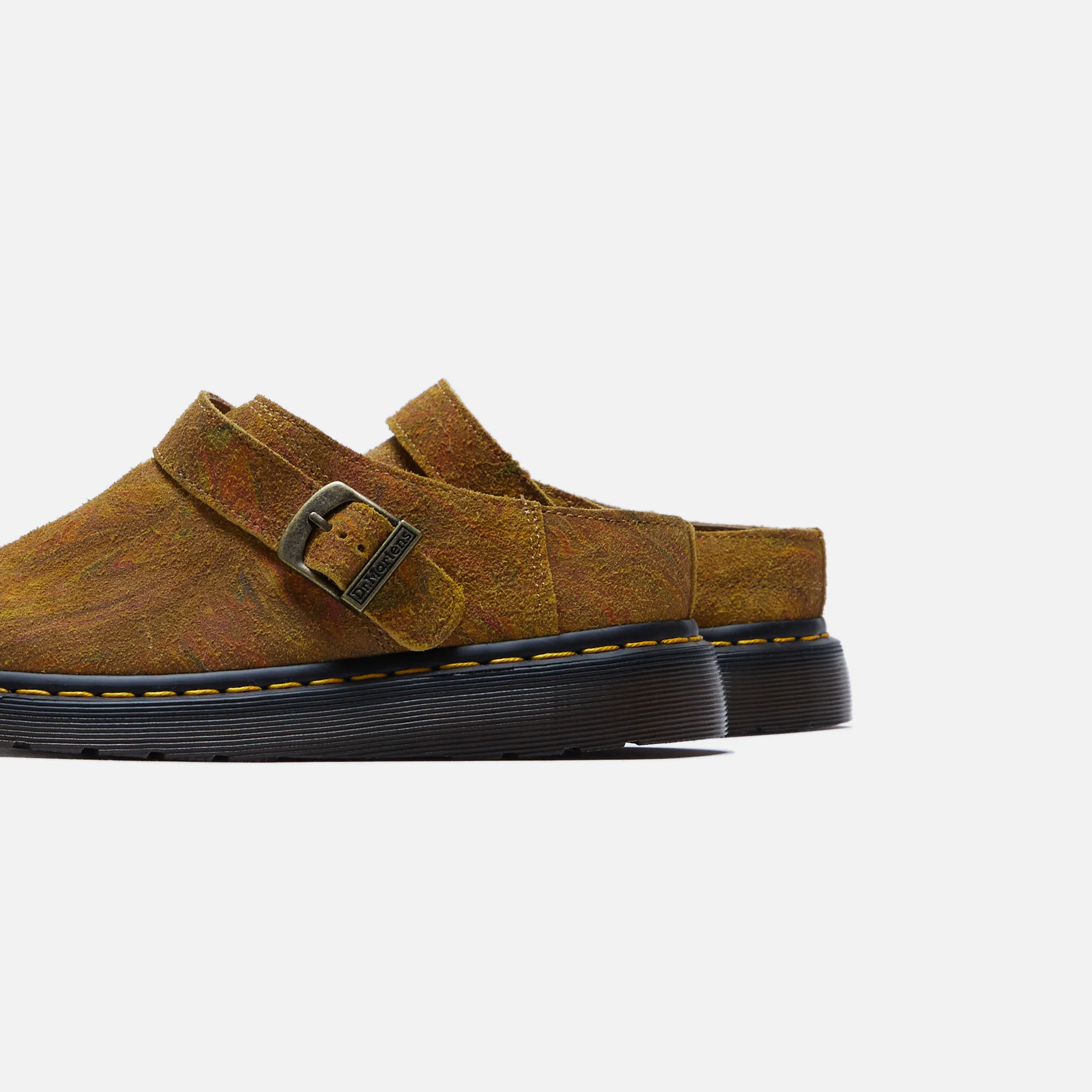 Dr. Martens Isham - Brown / Mustard Marble Hairy Suede - Image 3