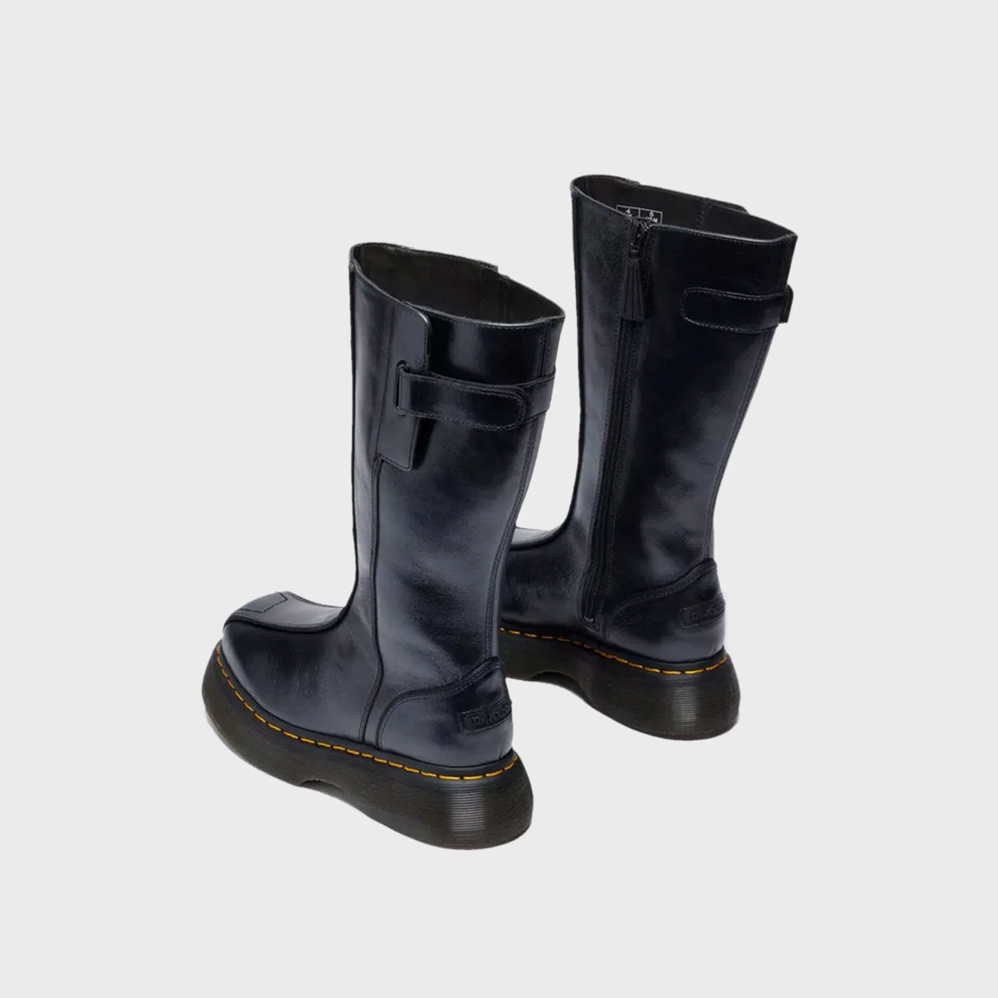 Dr. Martens Buzz Hi Tall Eclipse Leather Boots - Black - Image 4