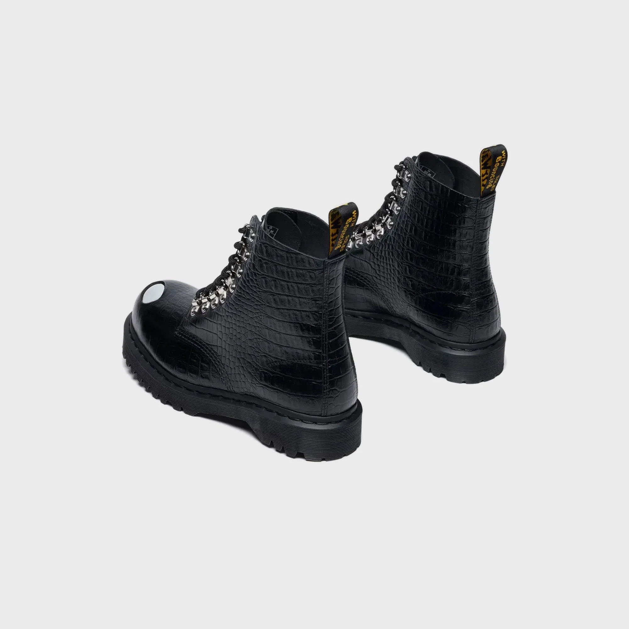 DR. MARTENS Analine Croc Emboss 1460 Pascal - Black - Image 4