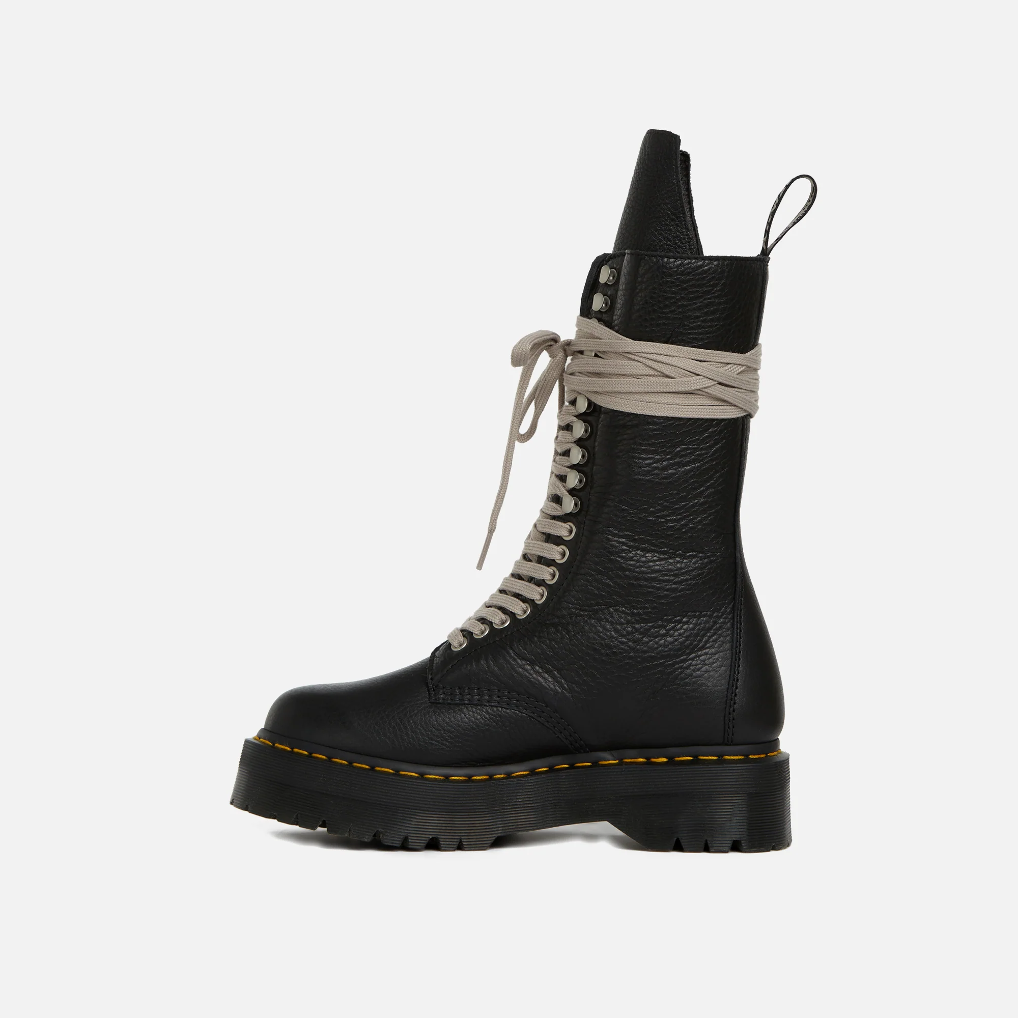 Dr. Martens x Rick Owens Quad Sole Calf Length Boot - Black - Image 2